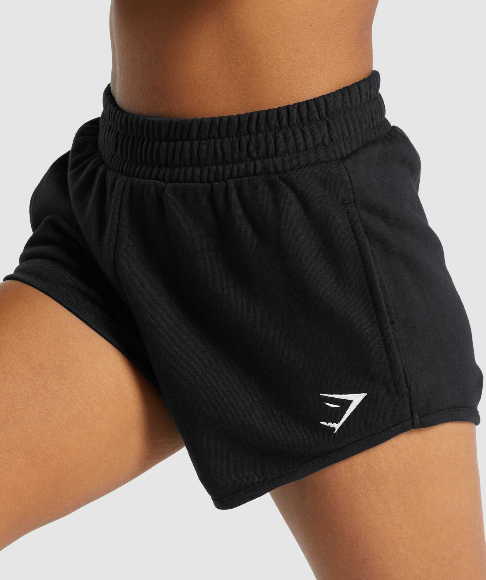 Black Gymshark Training Sweat Women's Shorts | GLPTQO324