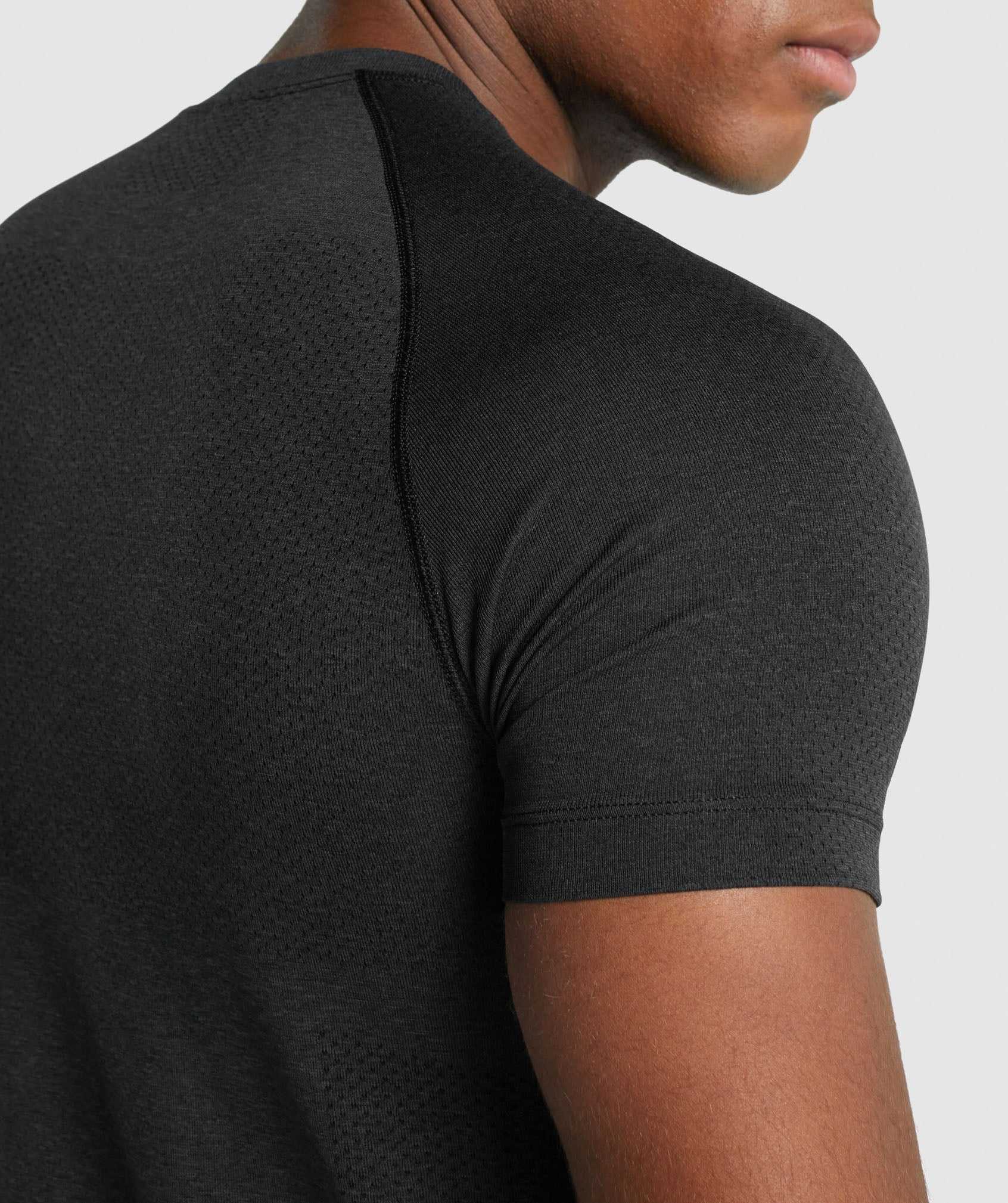 Black Gymshark Vital Light Seamless Men's T Shirts | POSFIC305