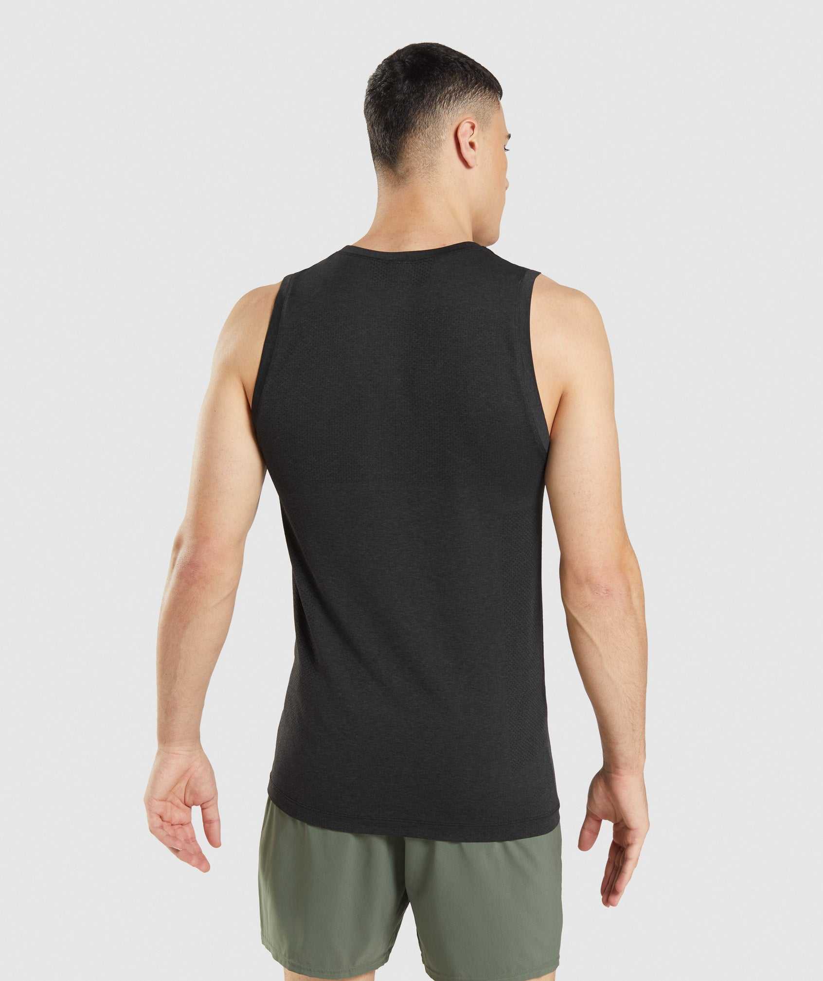 Black Gymshark Vital Seamless Light Men's Tanks | QGXEJK471