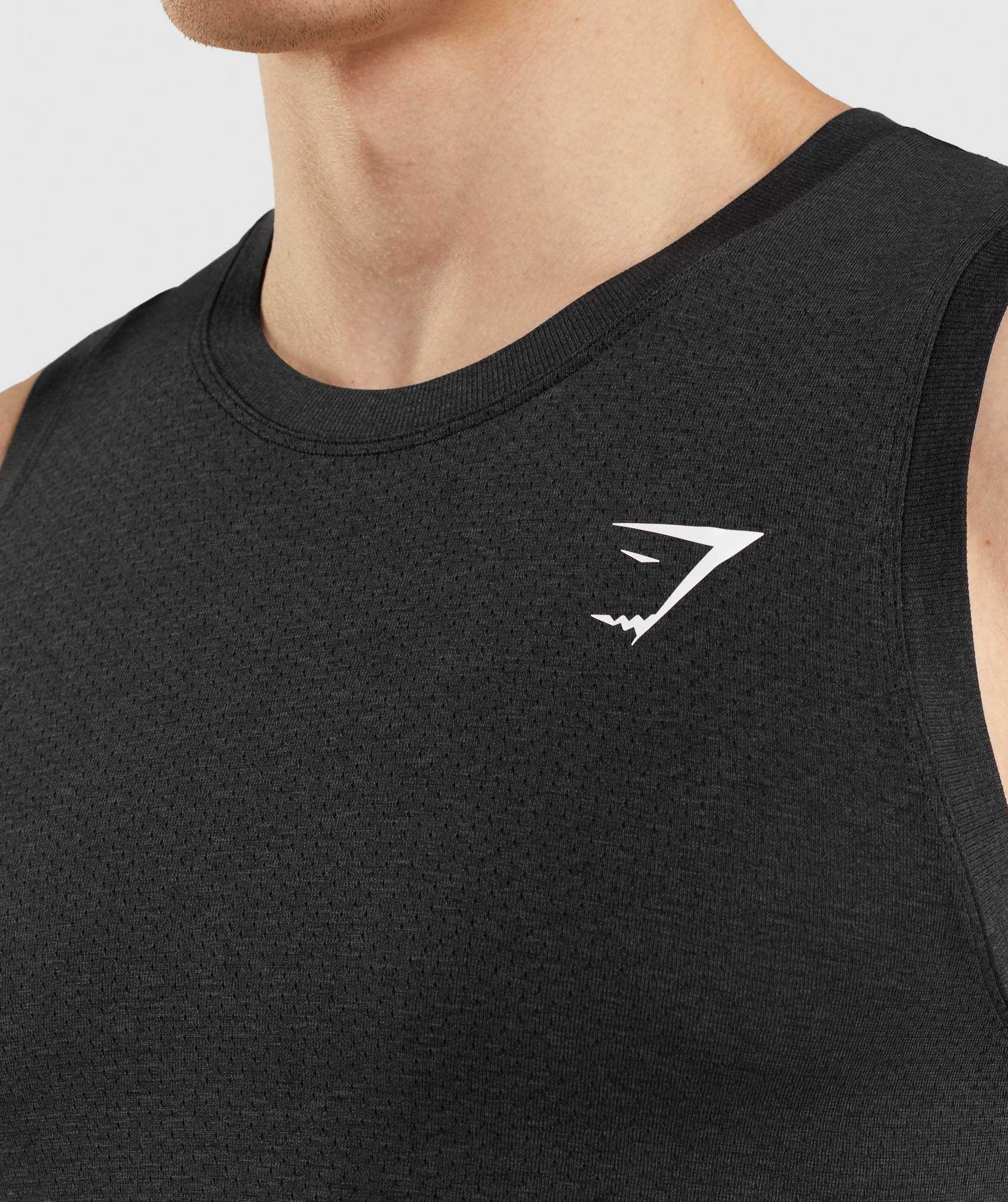 Black Gymshark Vital Seamless Light Men's Tanks | QGXEJK471