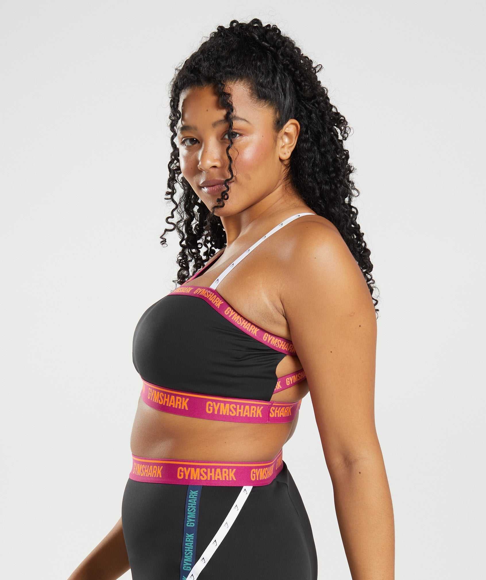 Black / Pink / Green Gymshark Strike Women's Sports Bra | EPSWVB316