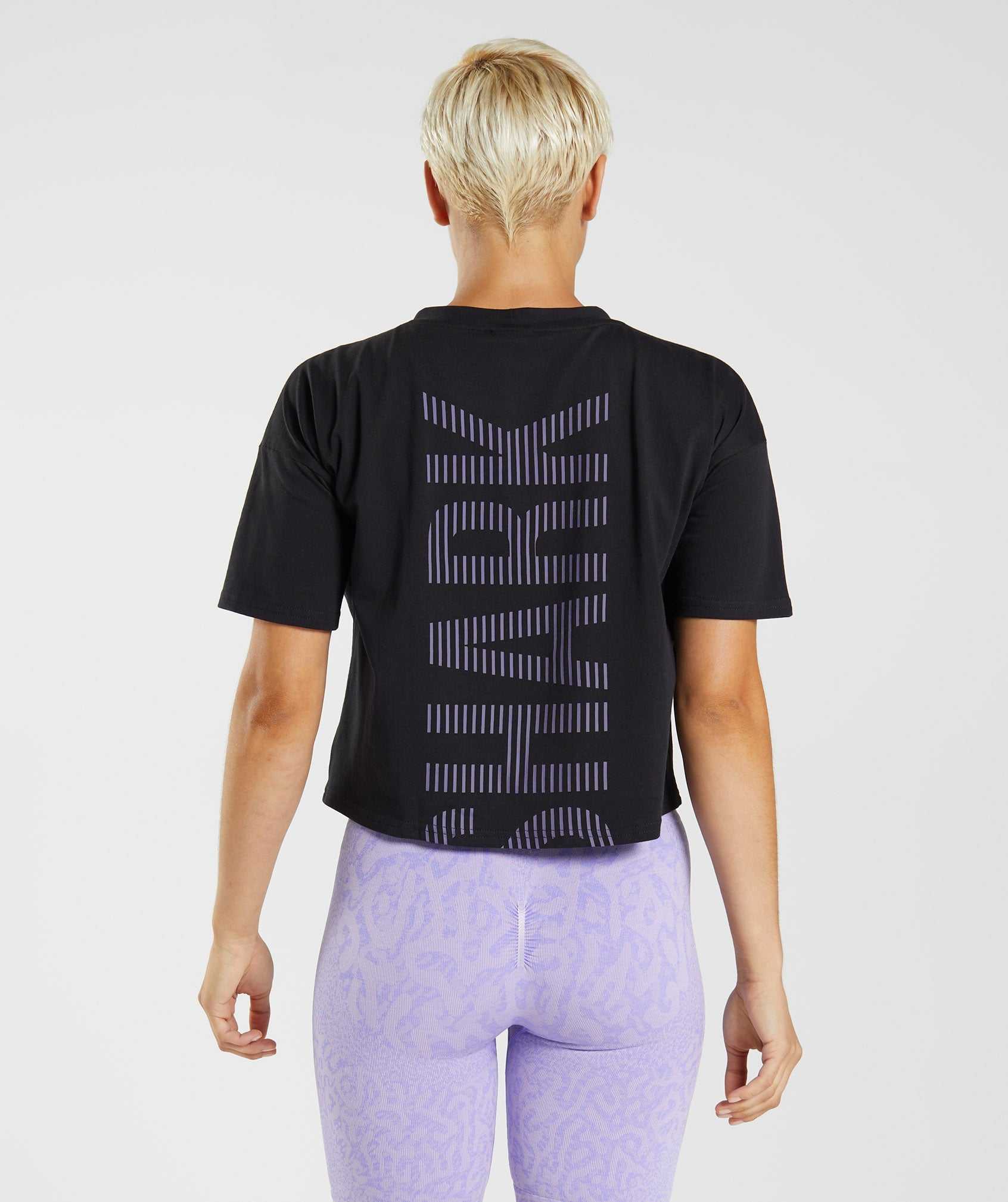 Black / Purple Gymshark 315 Midi Women's T Shirts | NFEVLC708