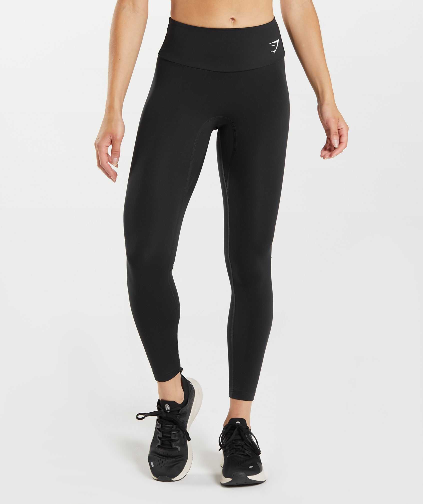 Black / White Gymshark Fraction Women's Leggings | SLDENI019