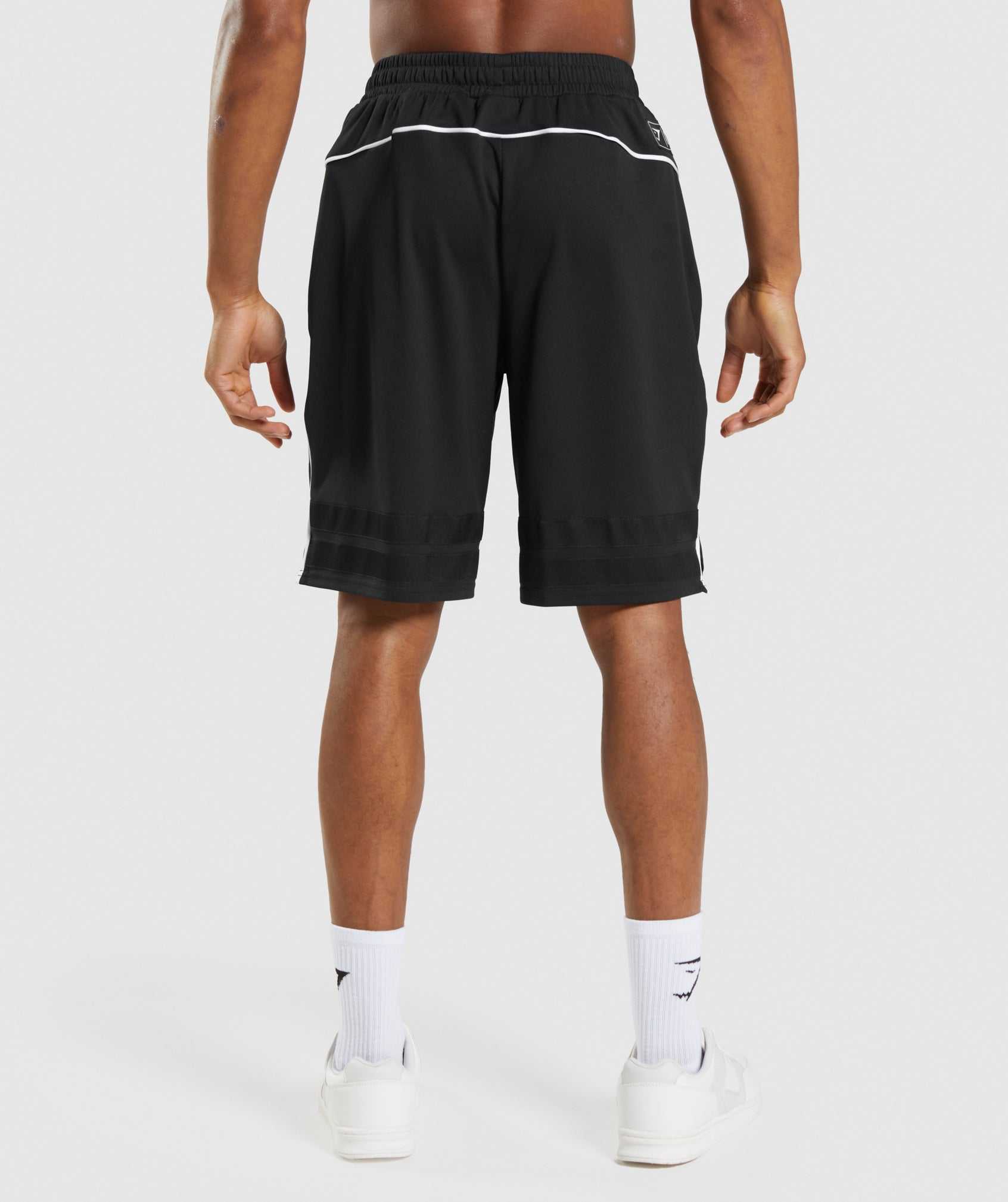 Black / White Gymshark Recess Basketball Men's Shorts | DTPERS602