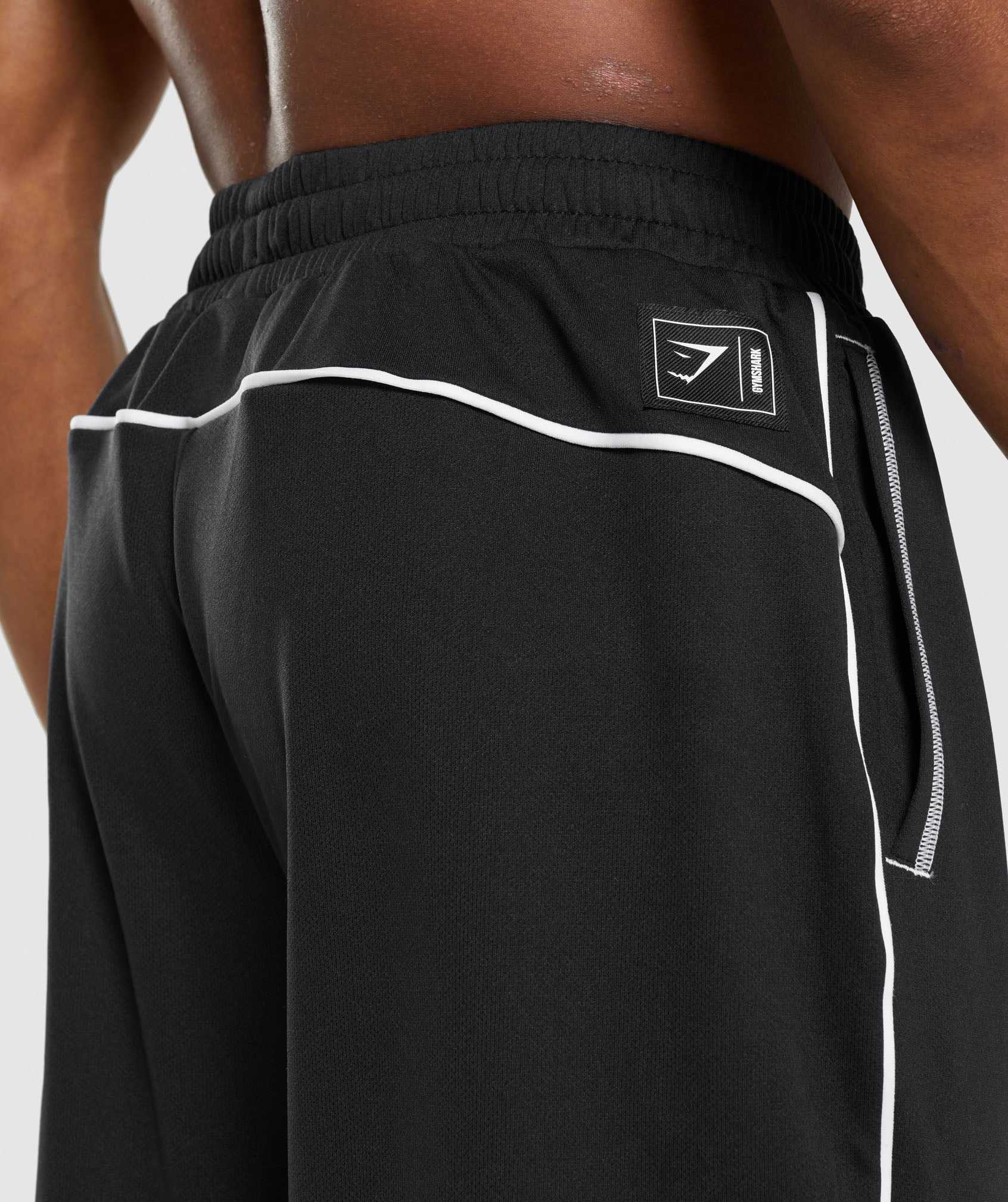 Black / White Gymshark Recess Basketball Men's Shorts | DTPERS602