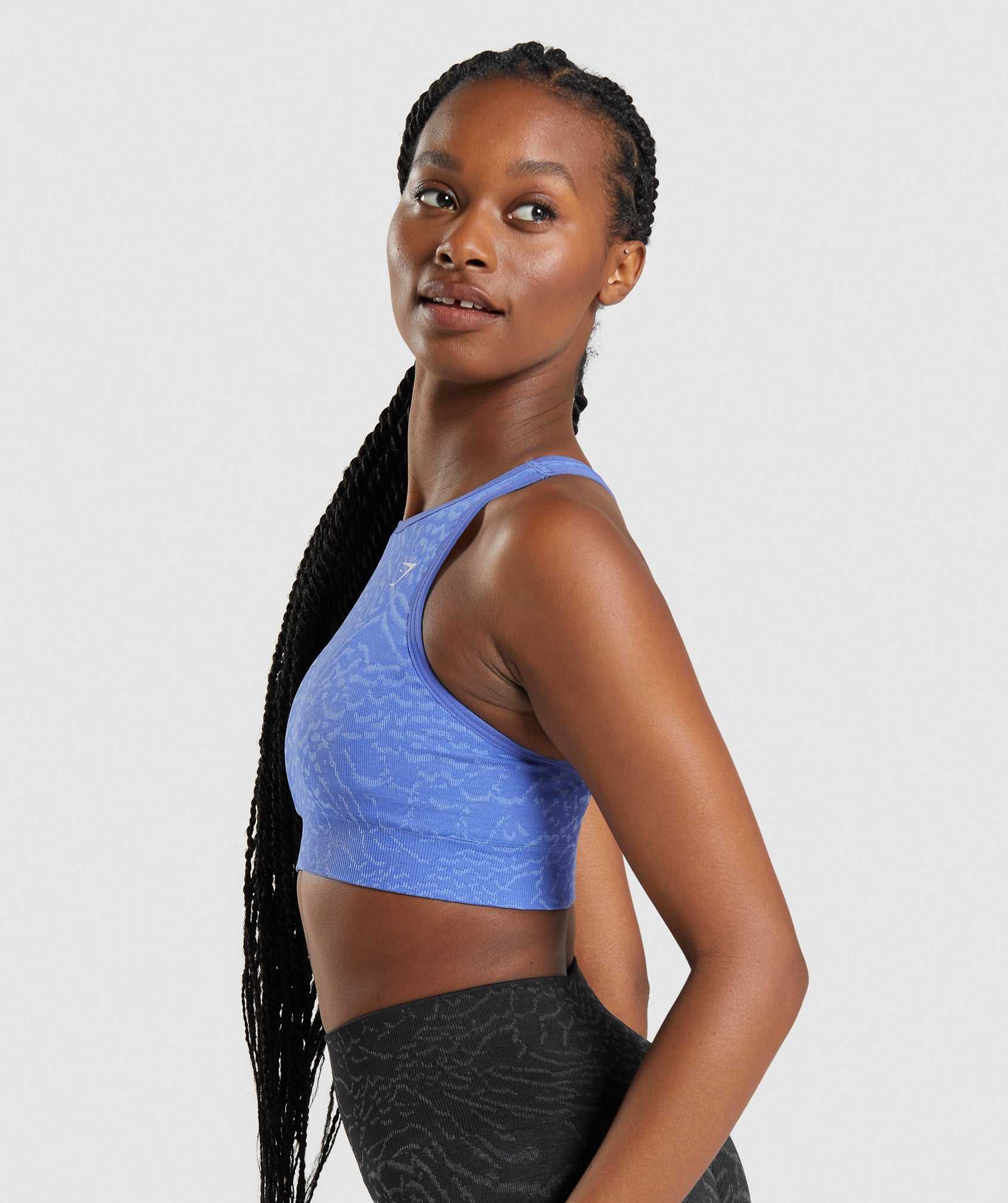 Blue Gymshark Adapt Animal Seamless Women's Sports Bra | ARJVIB847