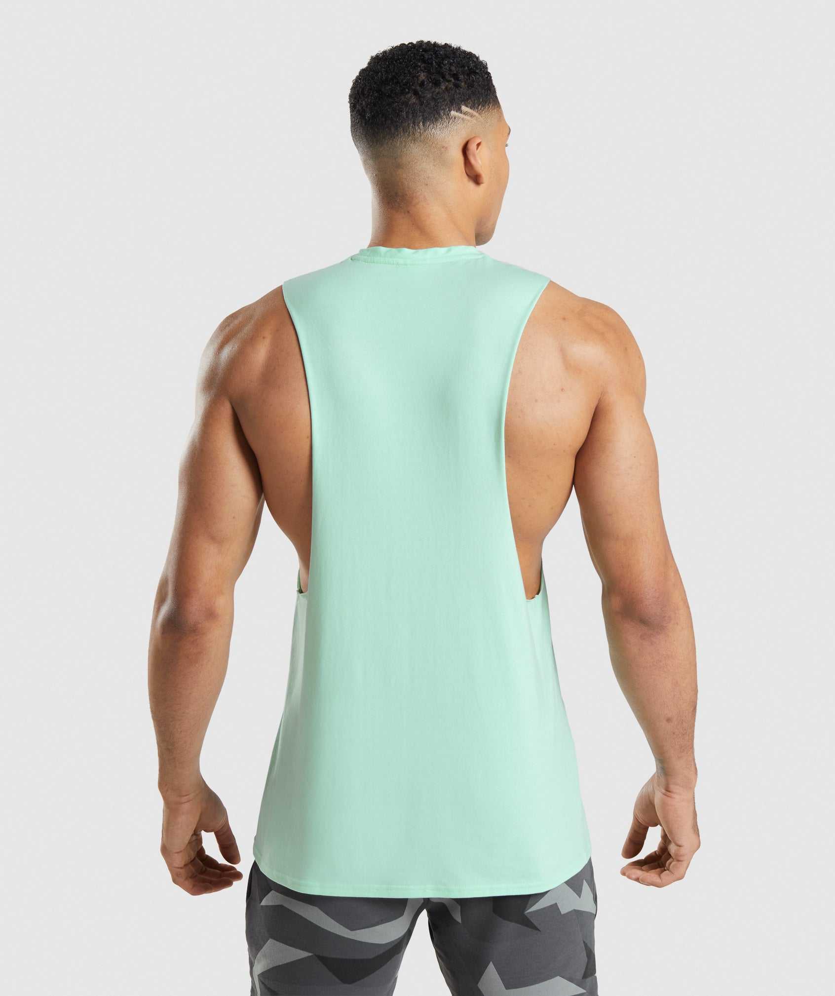 Blue Gymshark Critical Drop Arm Men's Tanks | UGZNTJ679