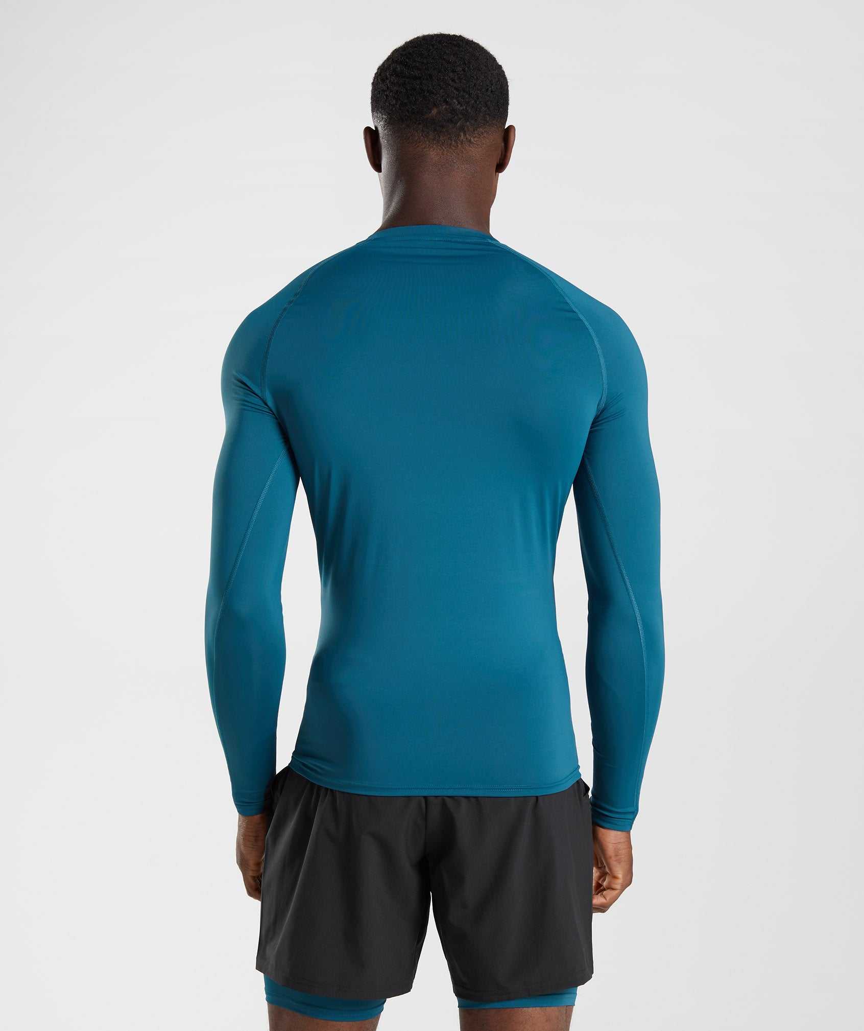 Blue Gymshark Element Baselayer Long Sleeve Men's T Shirts | BQINXS029