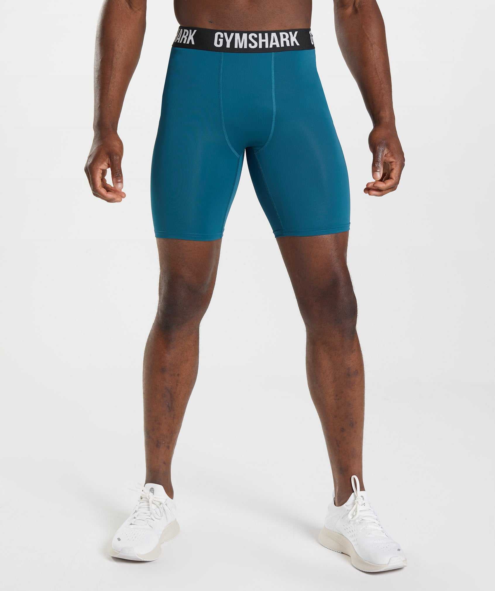 Blue Gymshark Element Baselayer Men\'s Shorts | NBHECR896