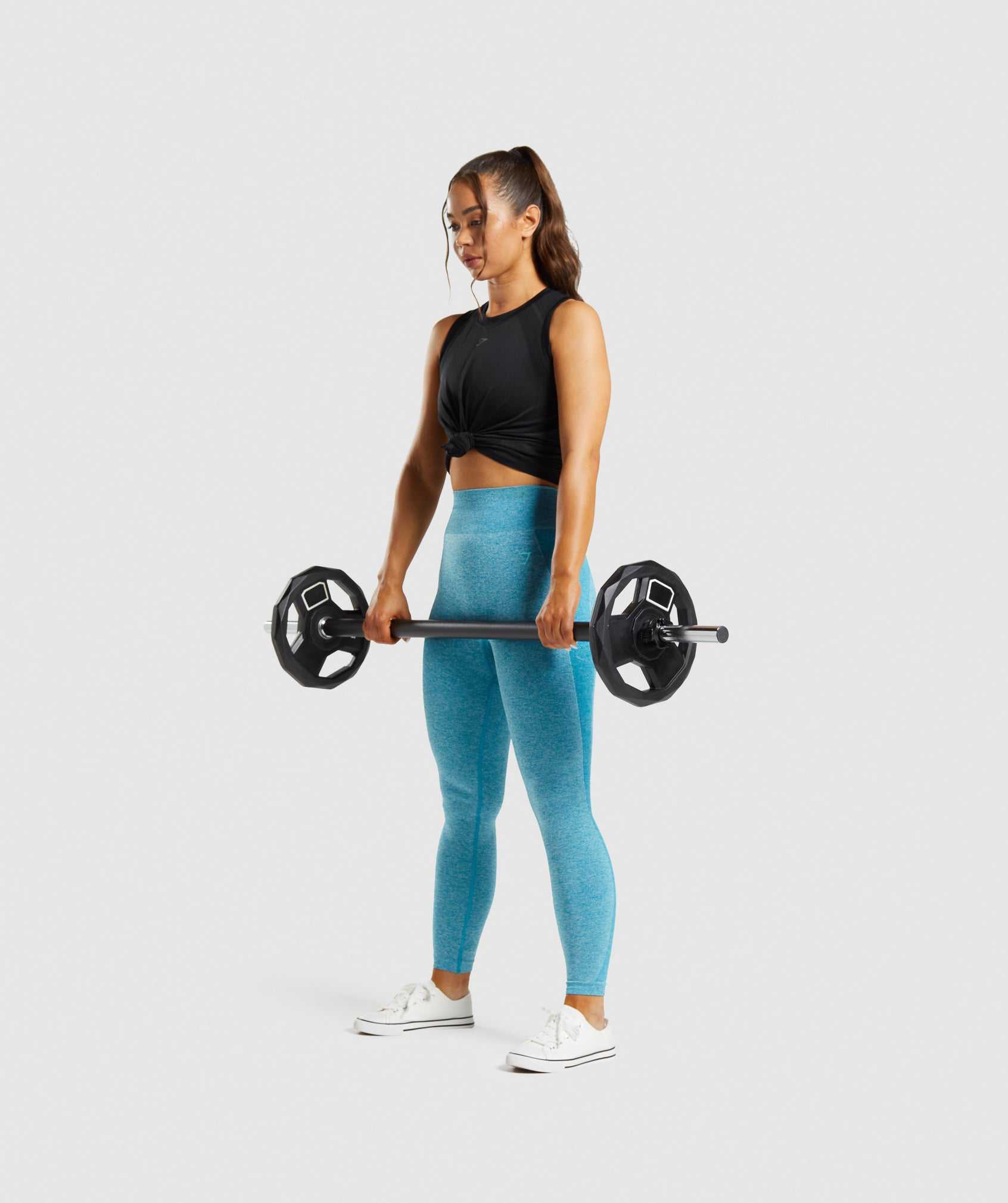 Blue Gymshark Flex High Waisted Women's Leggings | DTUIYE986