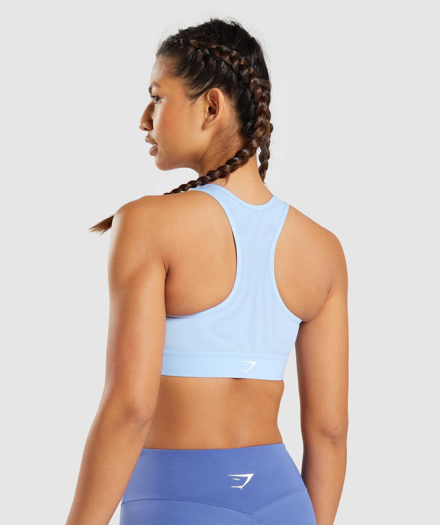 Blue Gymshark Lightweight High Support Women's Sports Bra | UHMYXW189