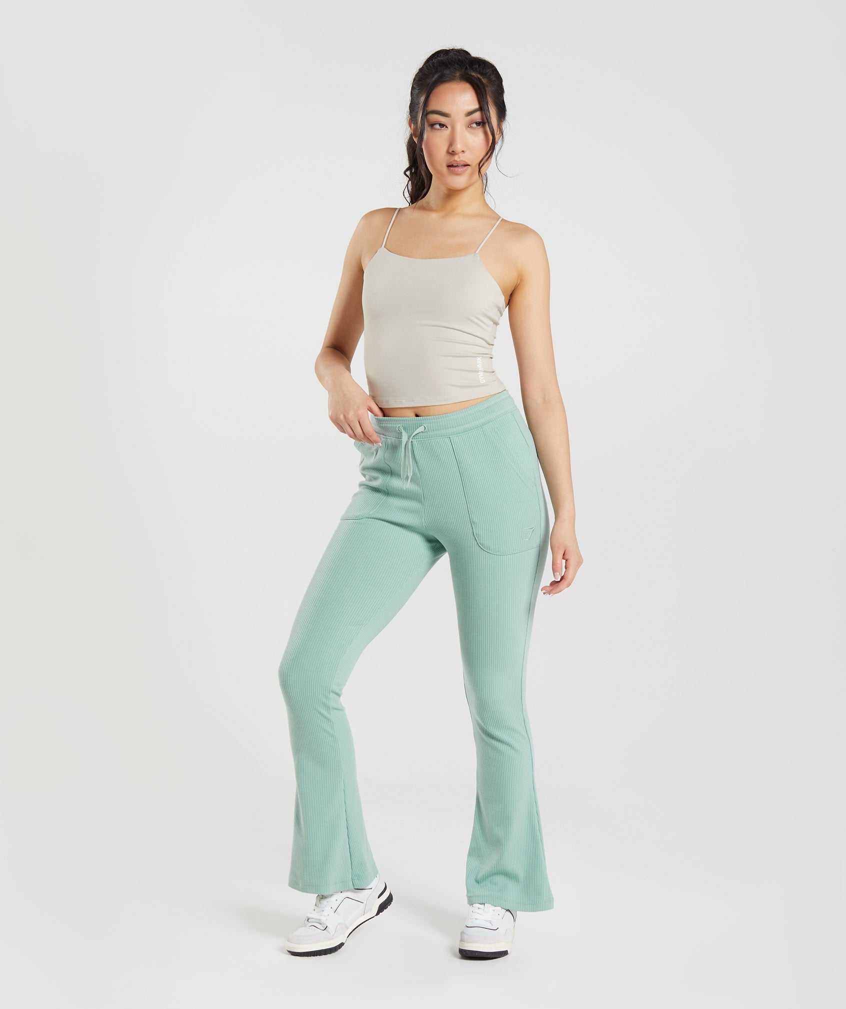 Blue Gymshark Pause Flared Pants Women's Jogger | YEWUVD508