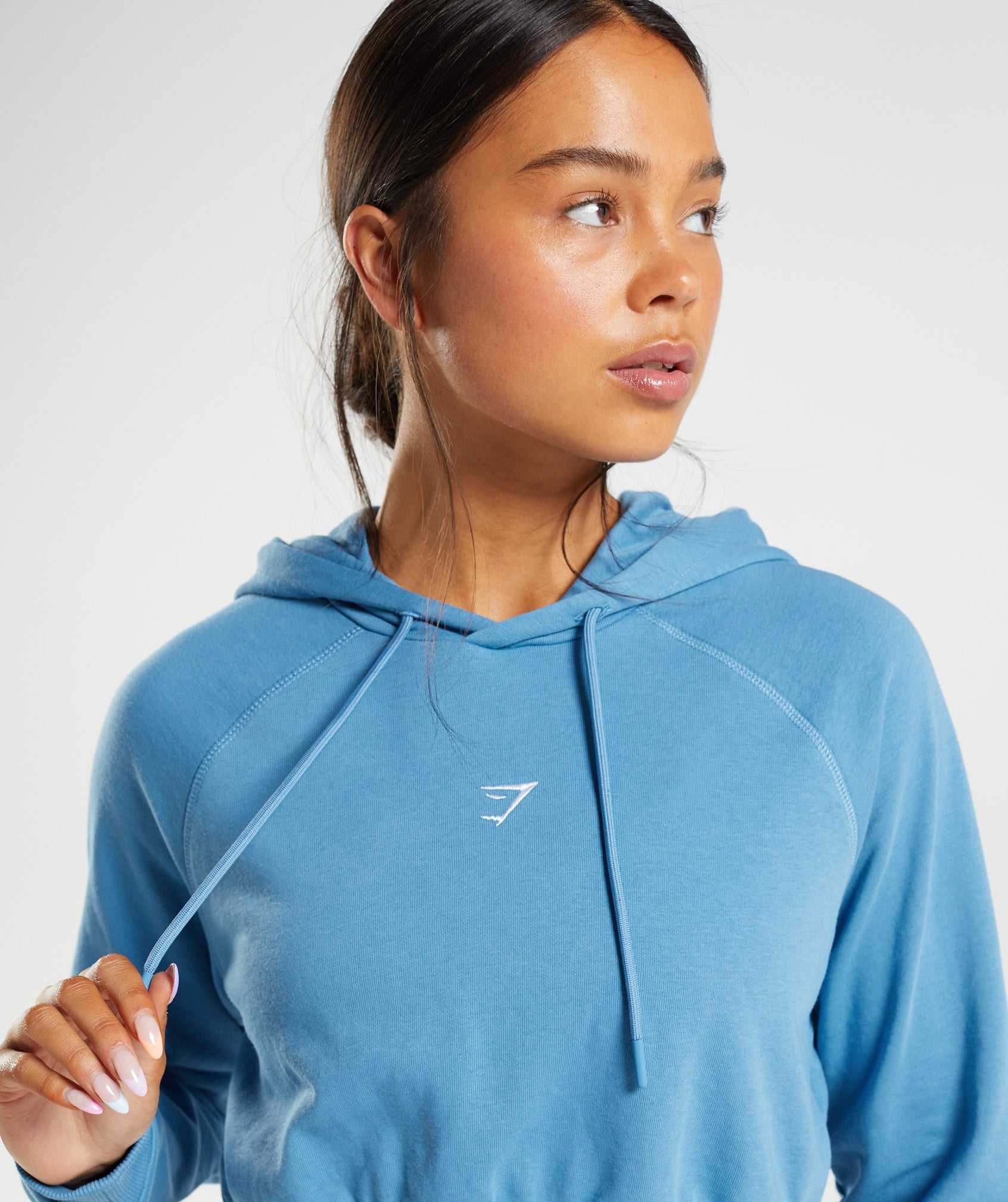 Blue Gymshark Training Cropped Women's Pullover | NKHJOE047