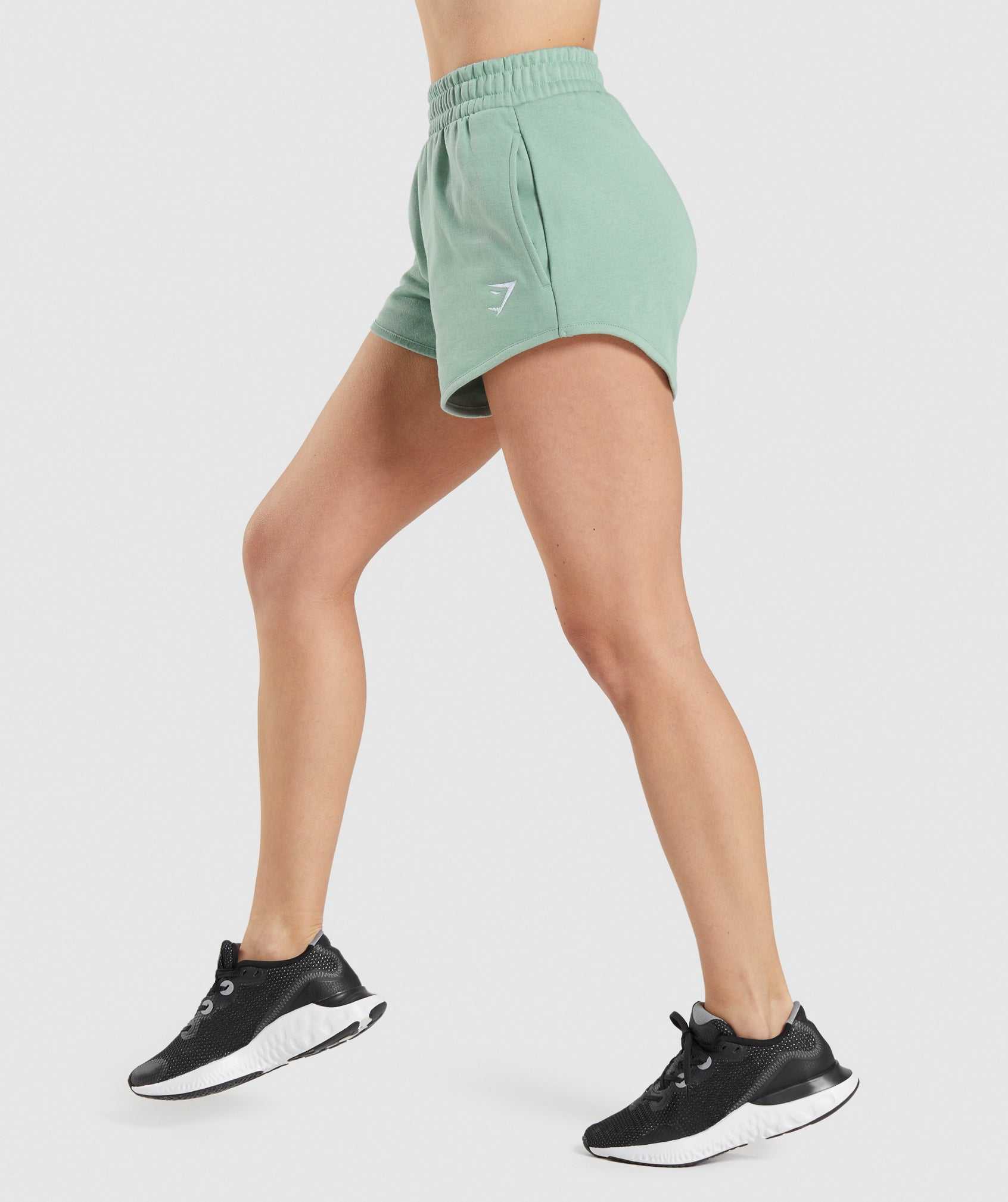 Blue Gymshark Training Sweat Women's Shorts | XLEMNR095