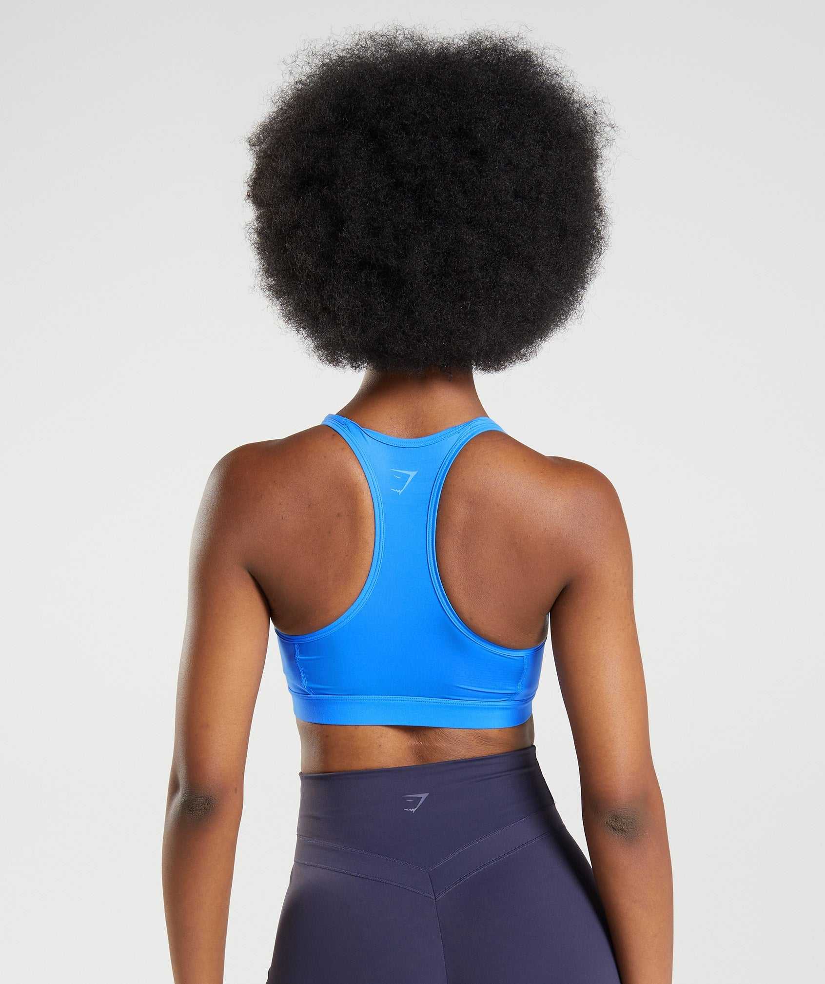 Blue Gymshark Whitney Mesh Women's Sports Bra | YHOTVC367