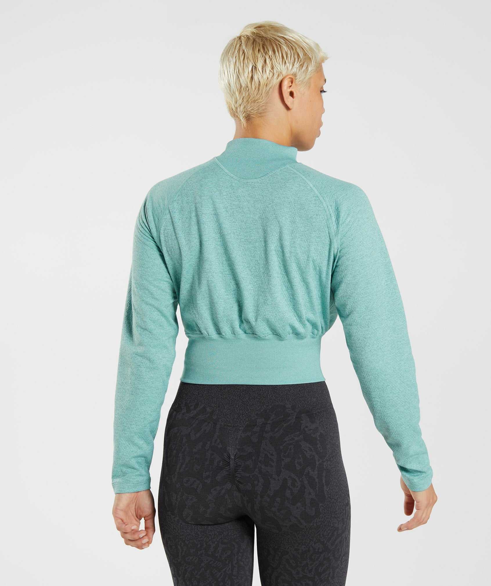 Blue / Turquoise Gymshark 315 Long Sleeve Warmup Women's Pullover | JHGTLW928