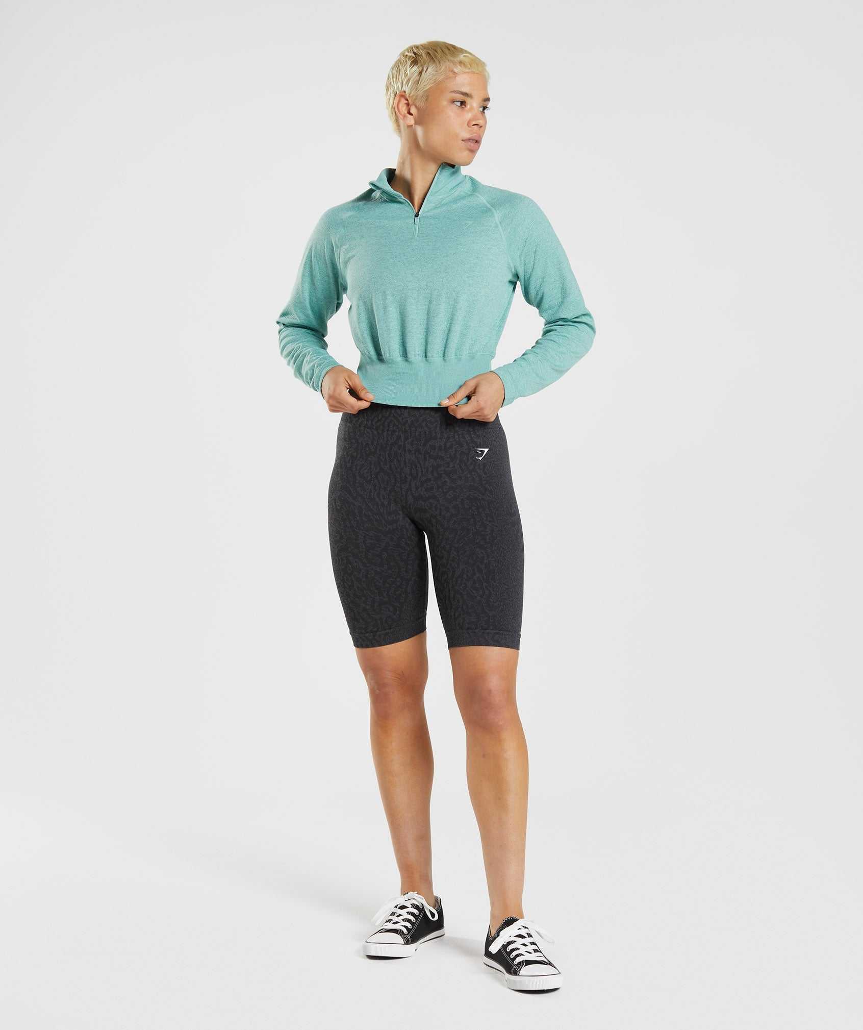 Blue / Turquoise Gymshark 315 Long Sleeve Warmup Women's Pullover | JHGTLW928