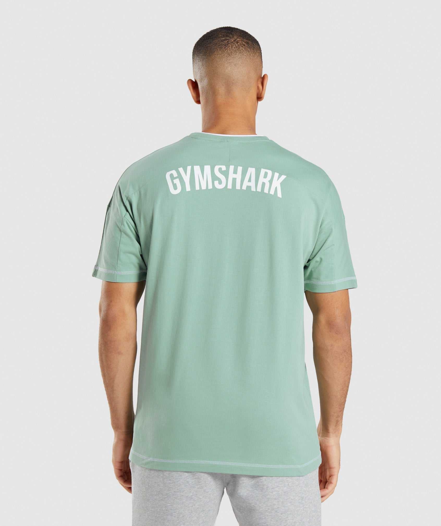 Blue / White Gymshark Recess Men's T Shirts | FRHBMI428