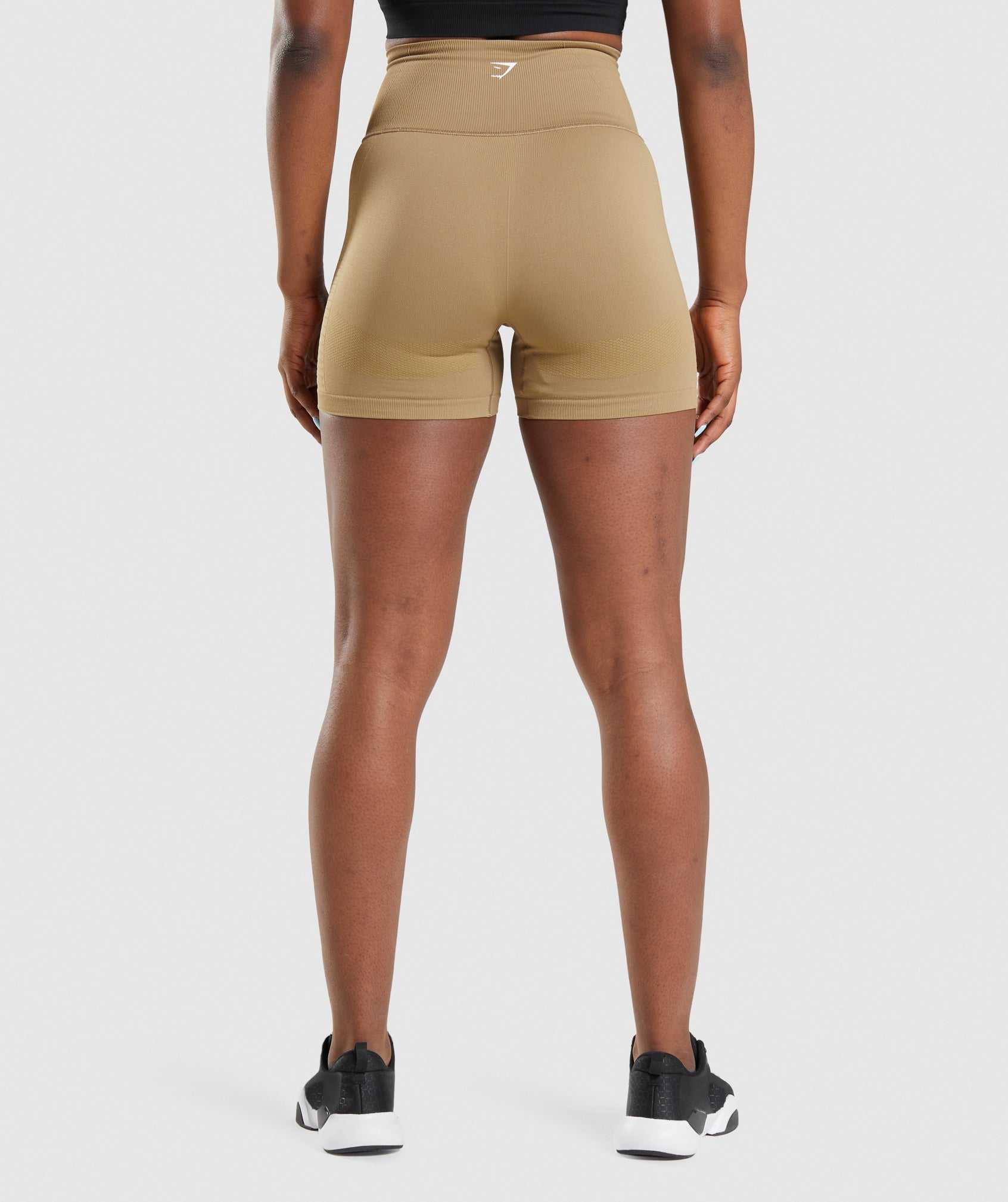 Brown Gymshark Energy Seamless Women's Shorts | LMBWUA124