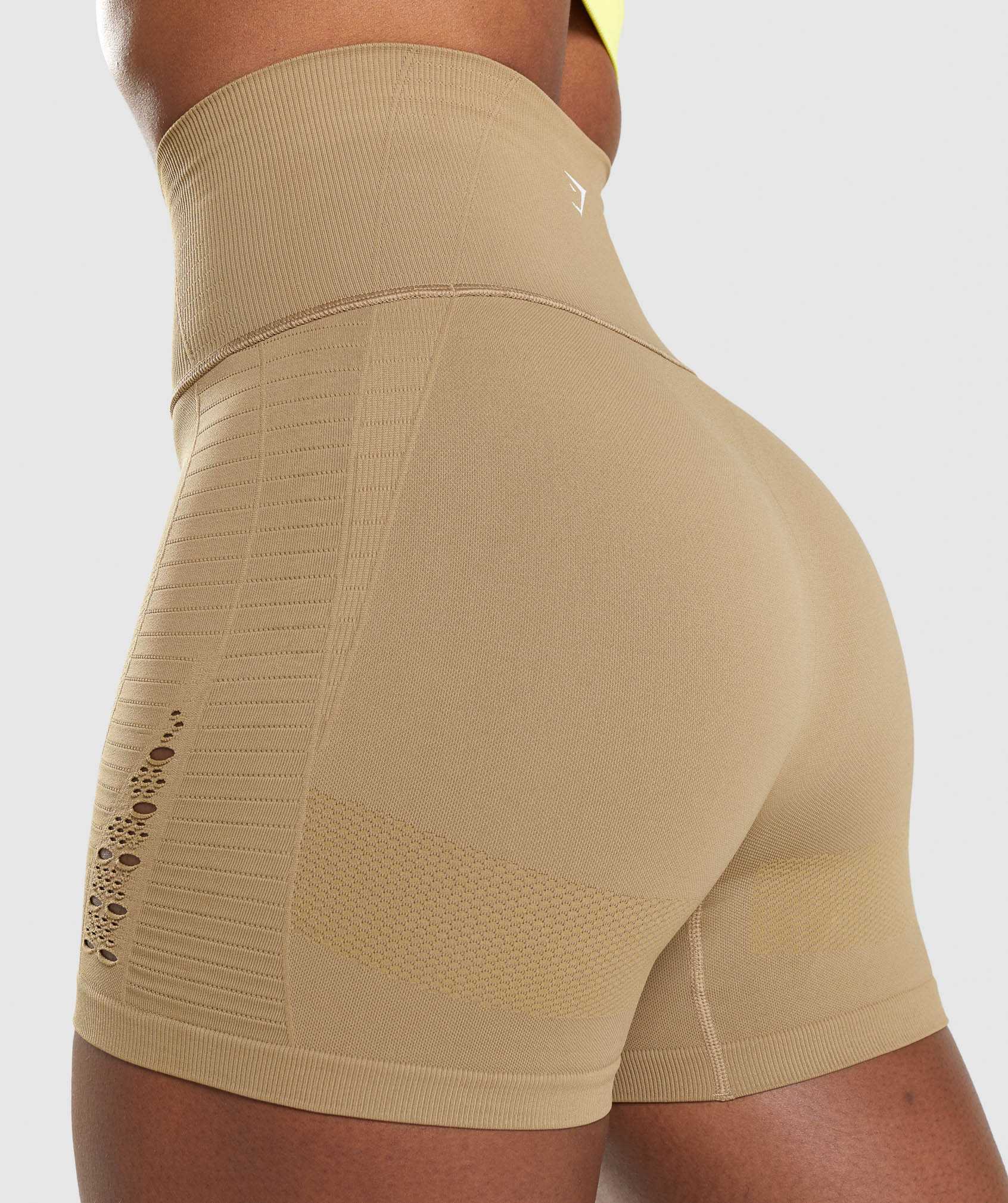 Brown Gymshark Energy Seamless Women's Shorts | LMBWUA124