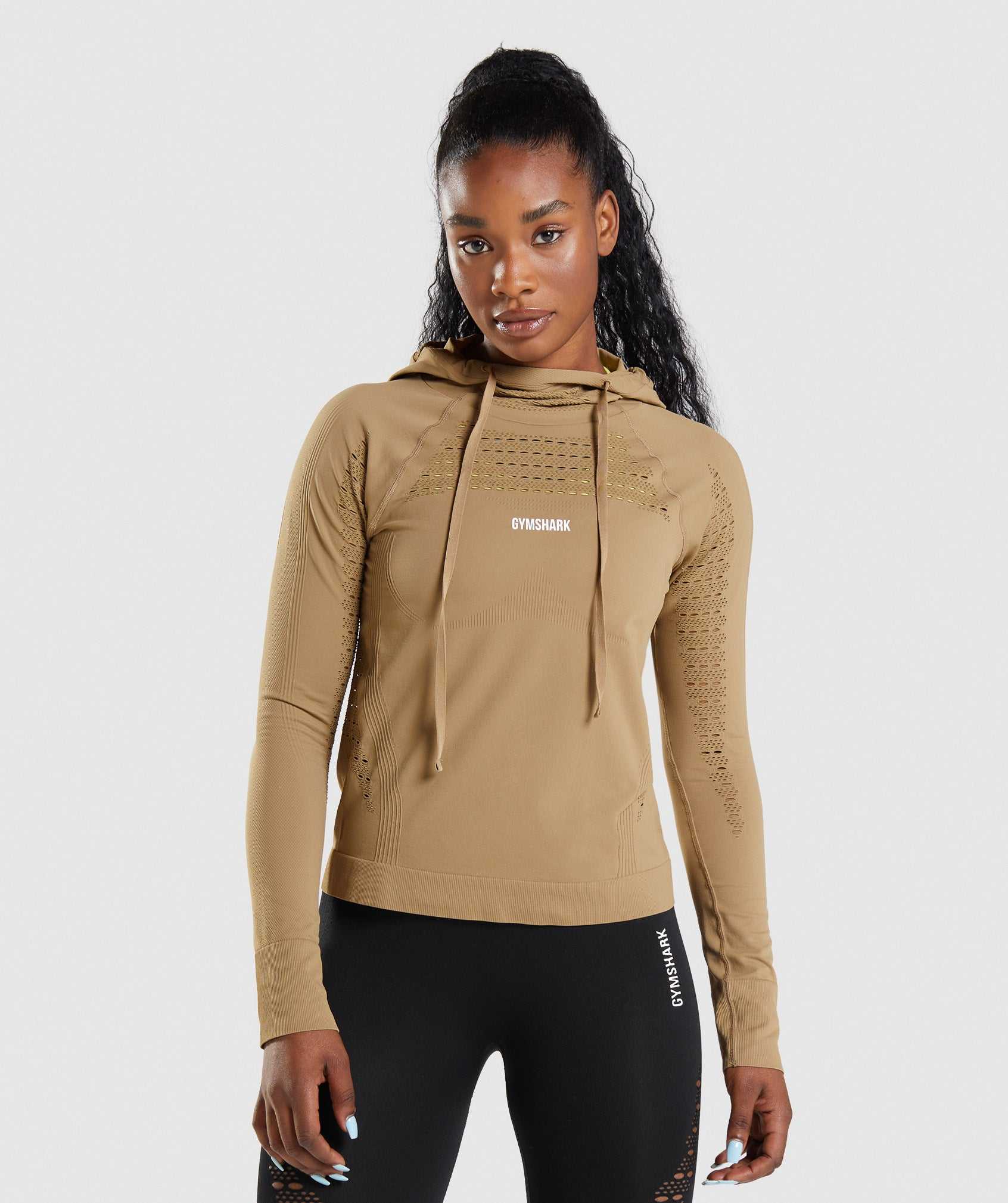 Brown Gymshark Energy Seamless Women\'s Pullover | QATMBG947