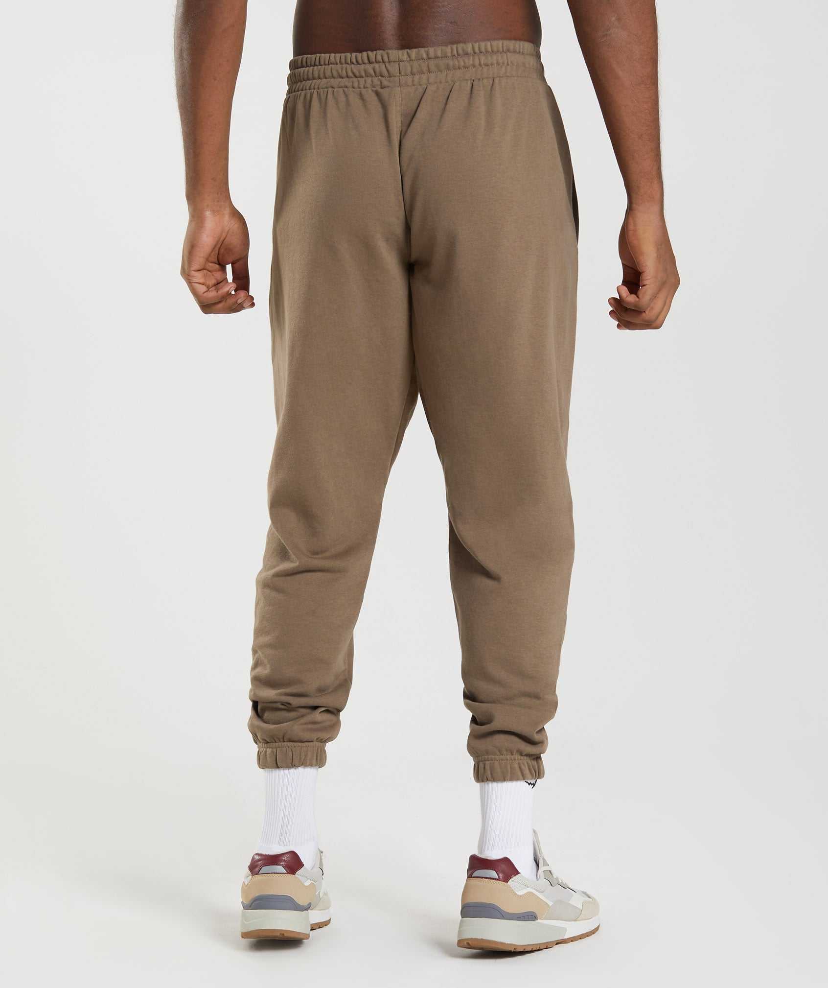 Brown Gymshark Essential Oversized Men's Jogger | WJTFZM479