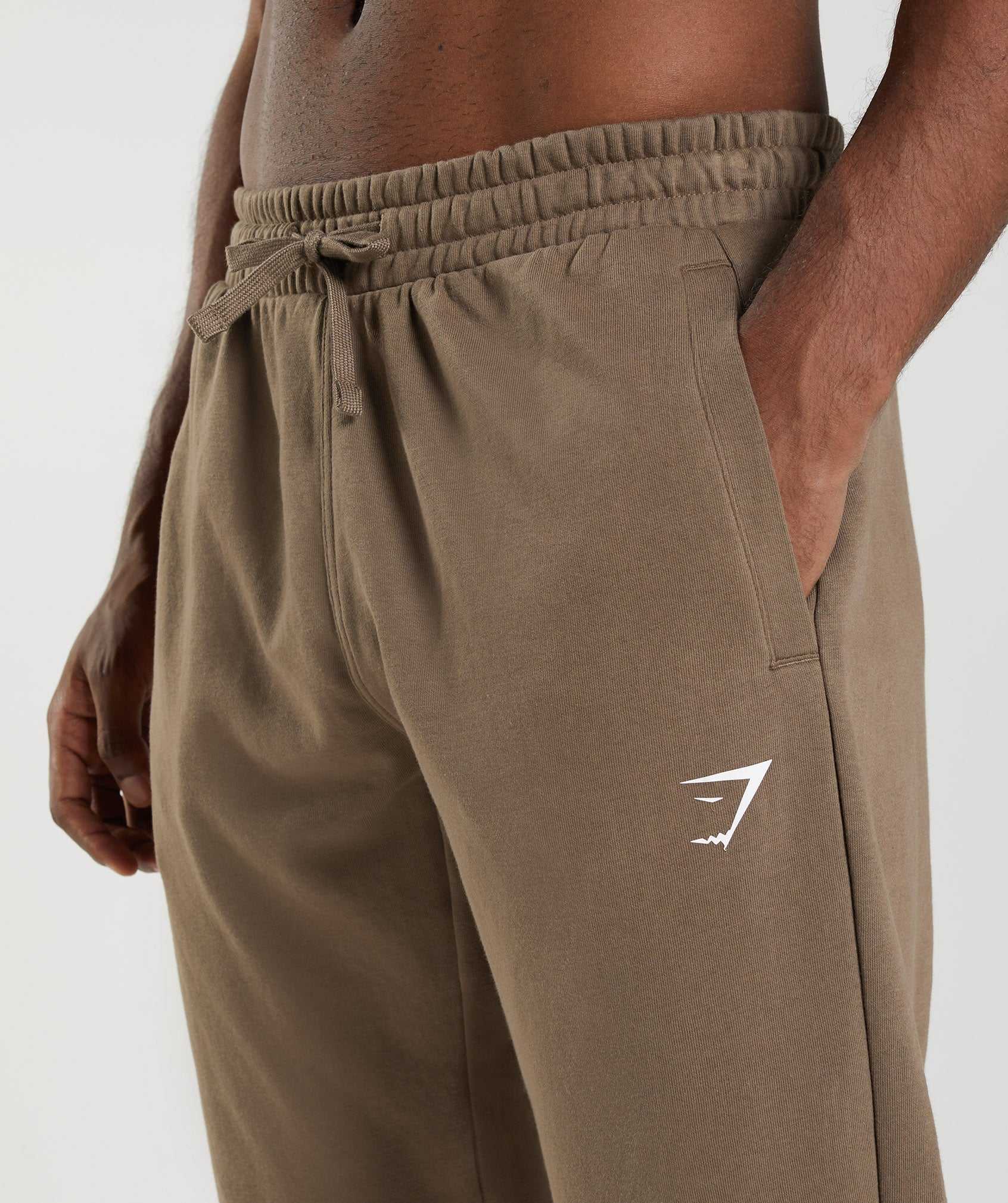 Brown Gymshark Essential Oversized Men's Jogger | WJTFZM479