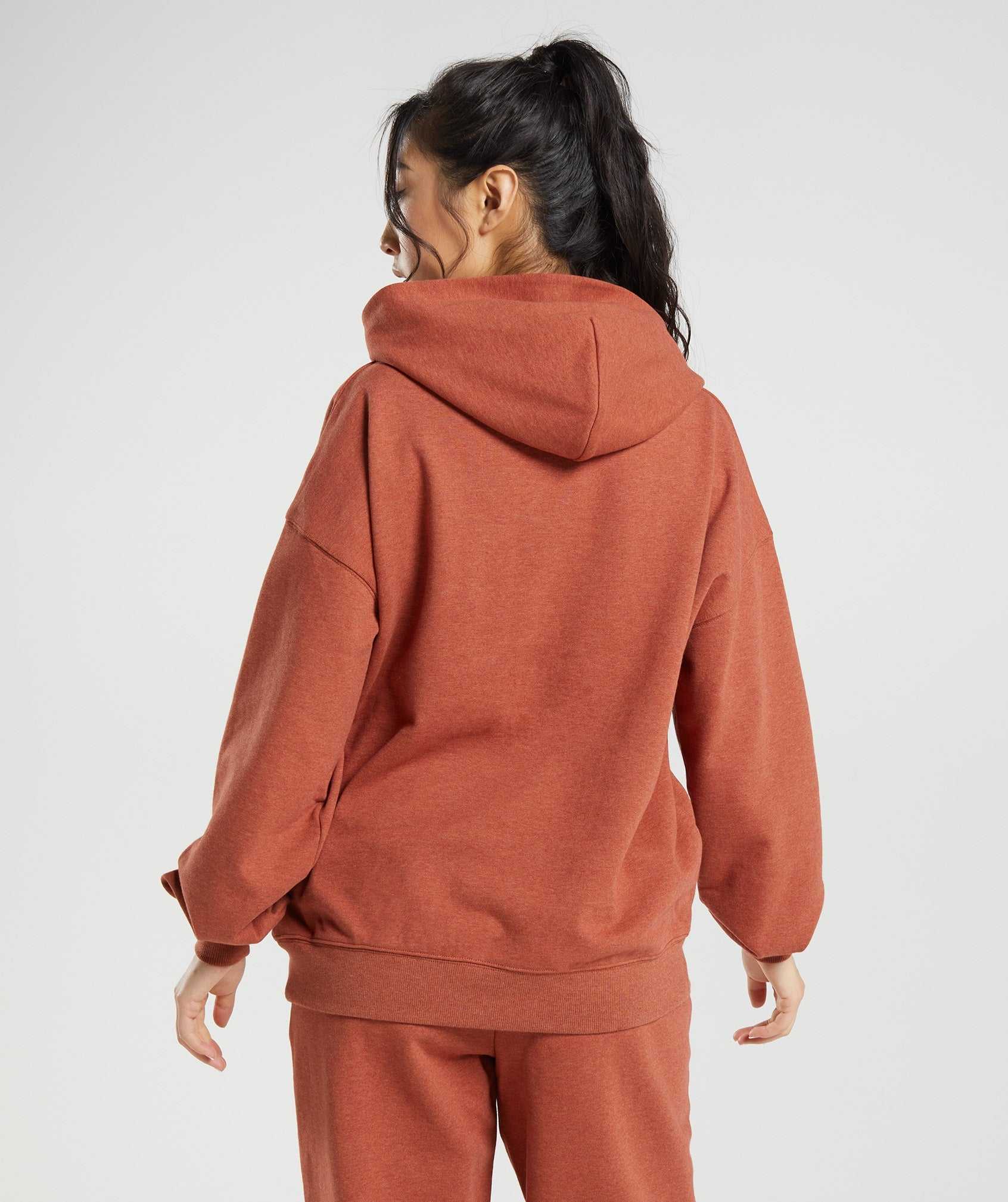 Brown Gymshark Rest Day Sweats Women's Hoodie | NJWUIL489