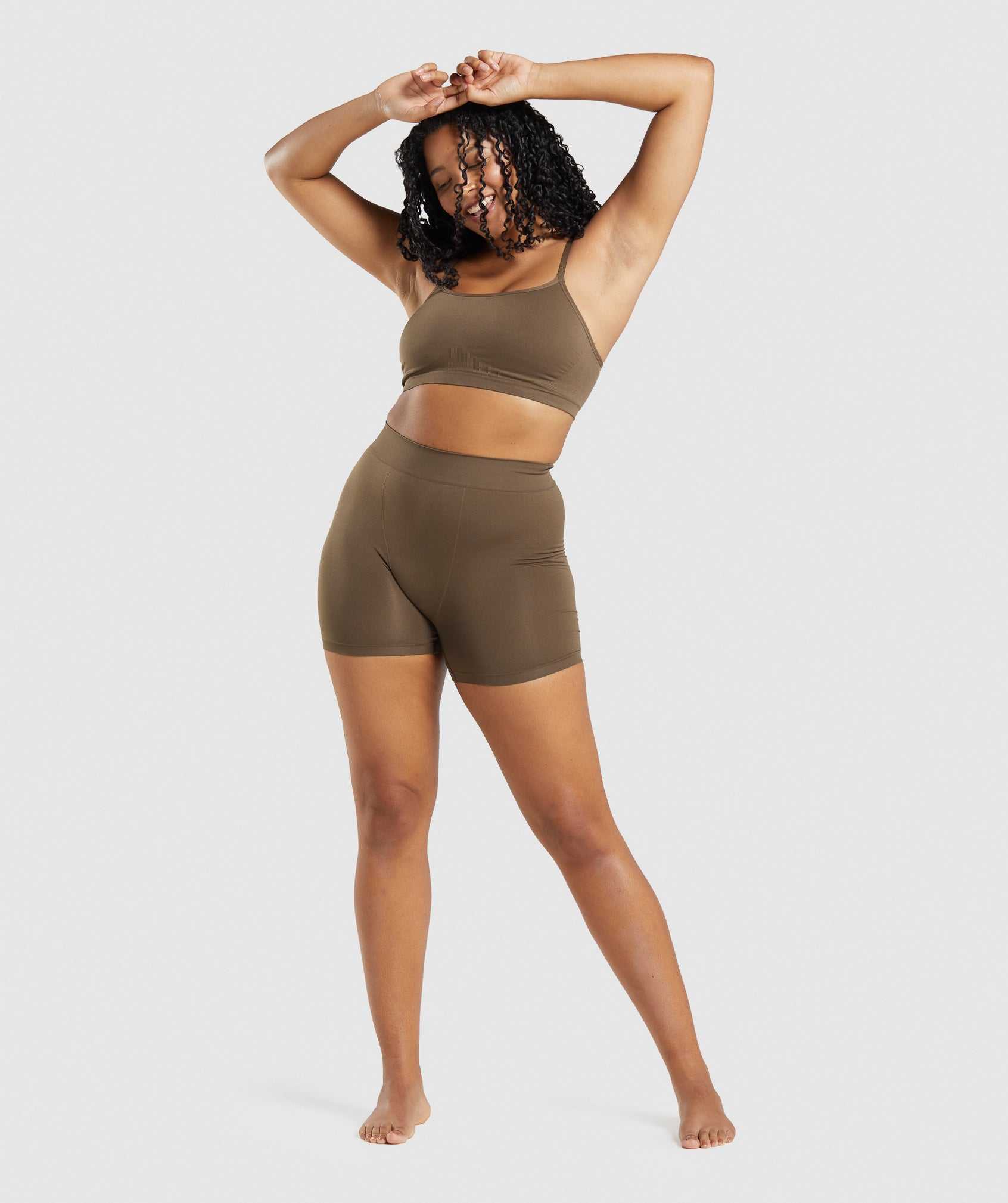 Brown Gymshark Seamless Boxers Women's Underwear | BZKJEQ870