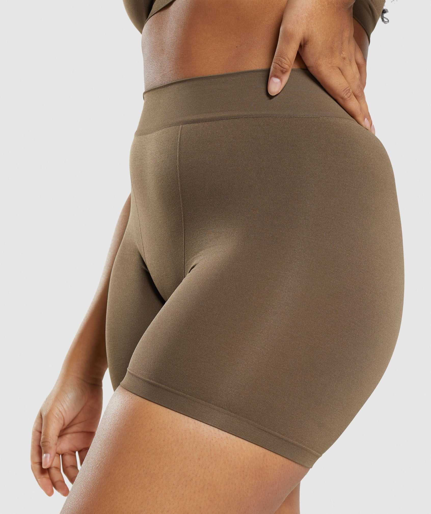 Brown Gymshark Seamless Boxers Women's Underwear | BZKJEQ870