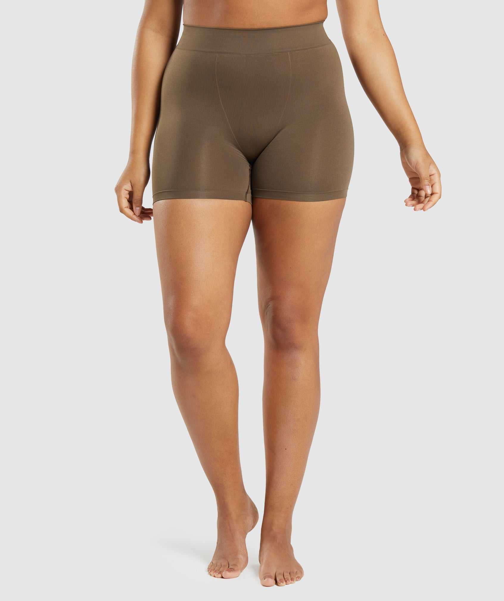 Brown Gymshark Seamless Boxers Women\'s Underwear | BZKJEQ870