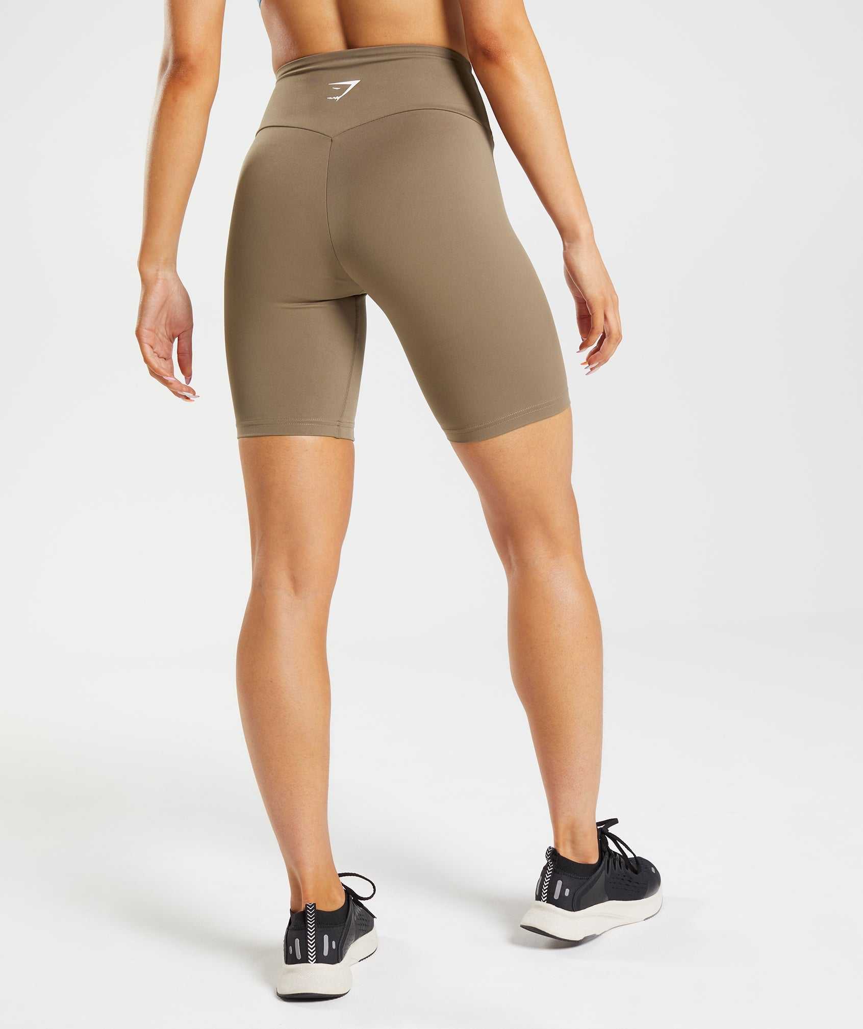 Brown Gymshark Training Cycling Women's Shorts | RBGSYV825