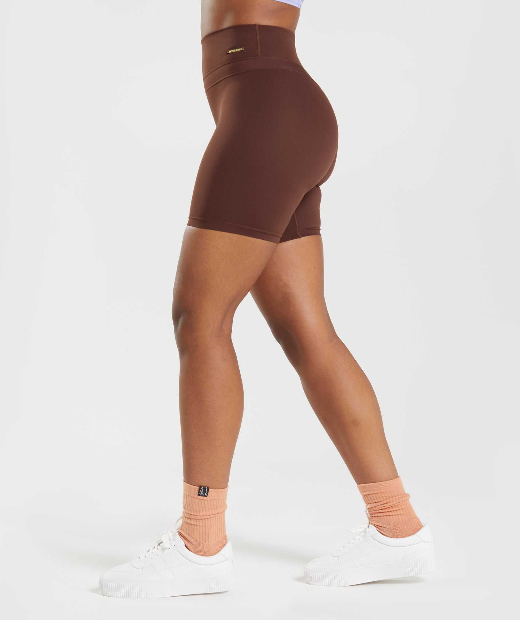 Brown Gymshark Whitney Cycling Women's Shorts | JIAPEM605