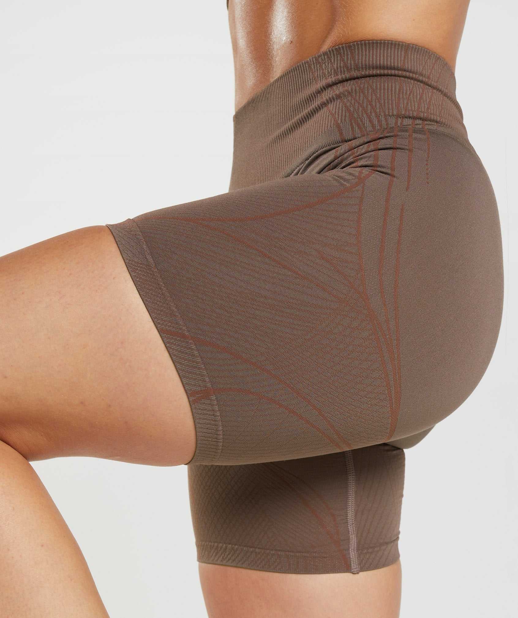 Brown / Pink Brown Gymshark Apex Seamless Women's Shorts | PHEAOW936