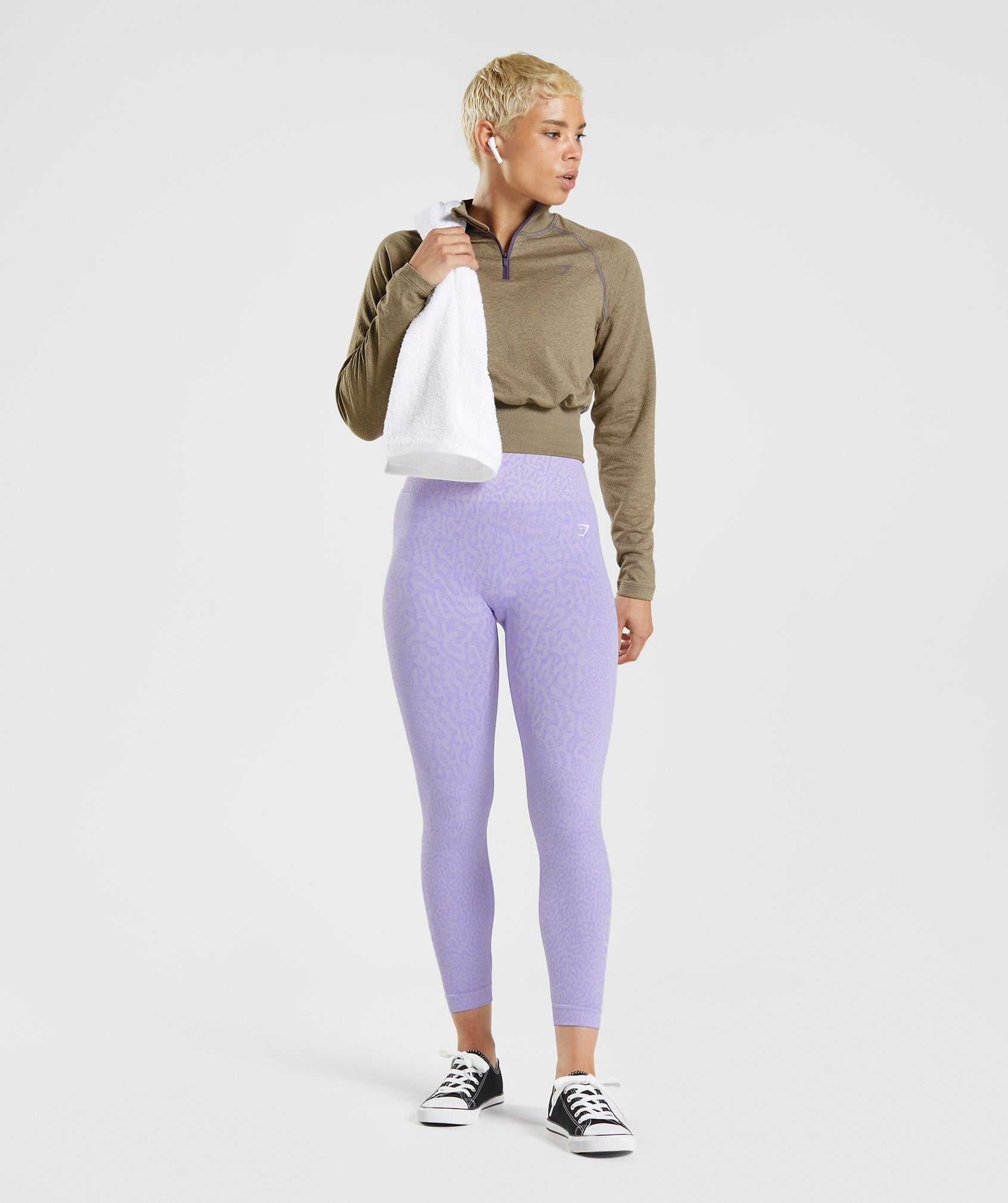 Brown / Purple Gymshark 315 Long Sleeve Warmup Women's Pullover | FBQZWI218