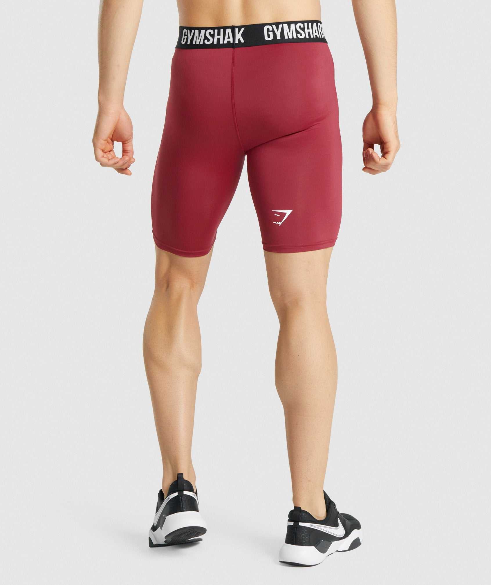 Burgundy Gymshark Element Baselayer Men's Shorts | BFHDGO089