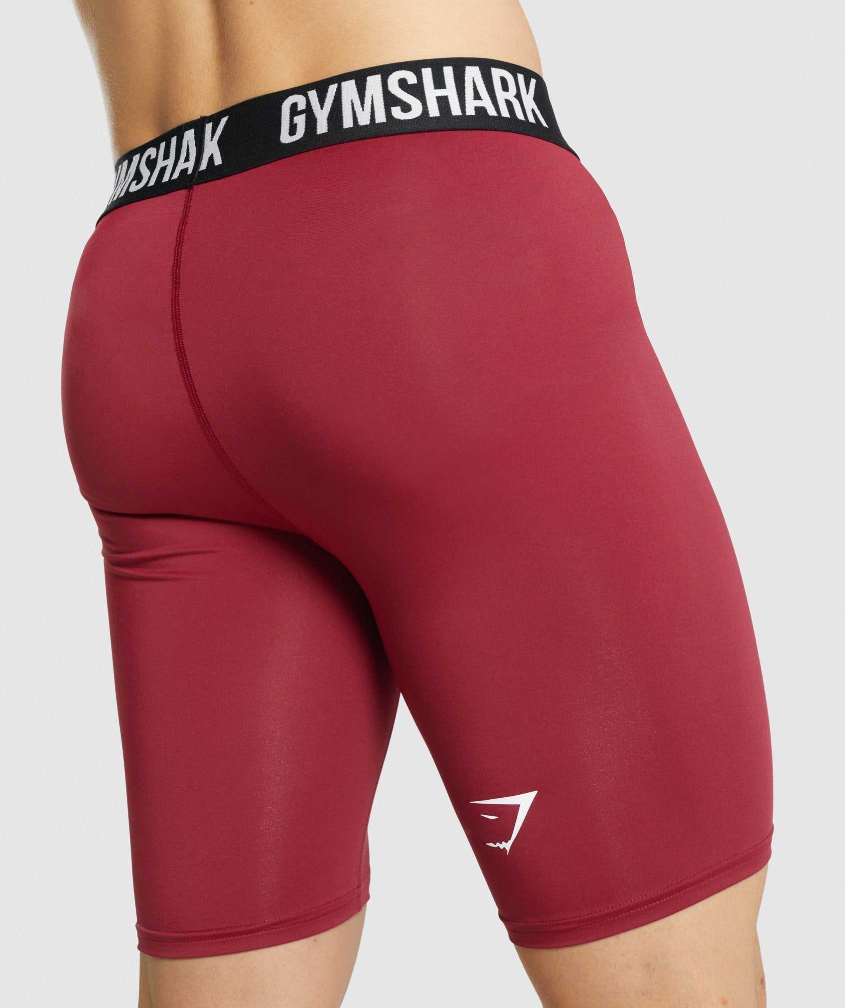 Burgundy Gymshark Element Baselayer Men's Shorts | BFHDGO089