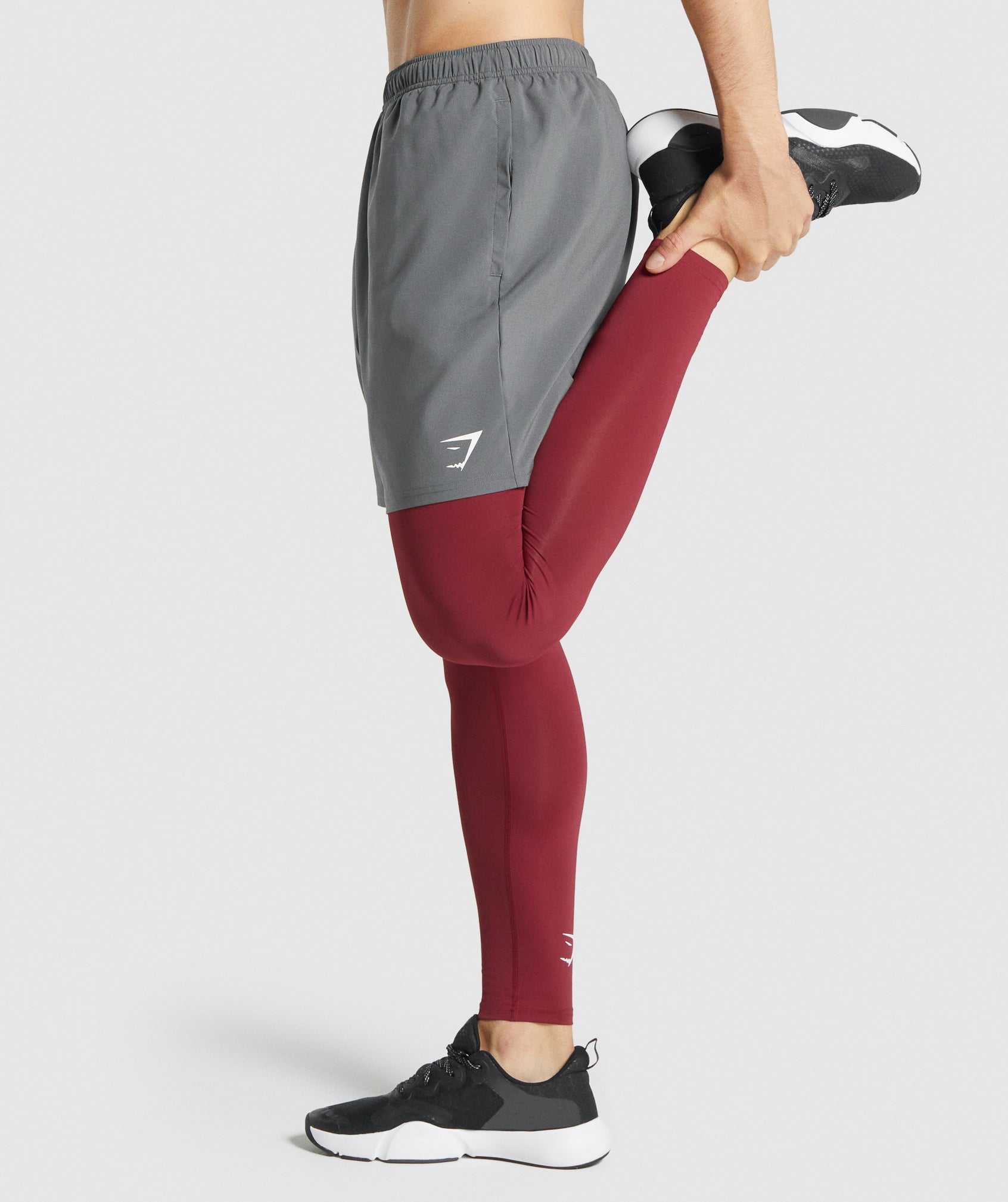 Burgundy Gymshark Element Baselayer Men's Shorts | BGOQYR786