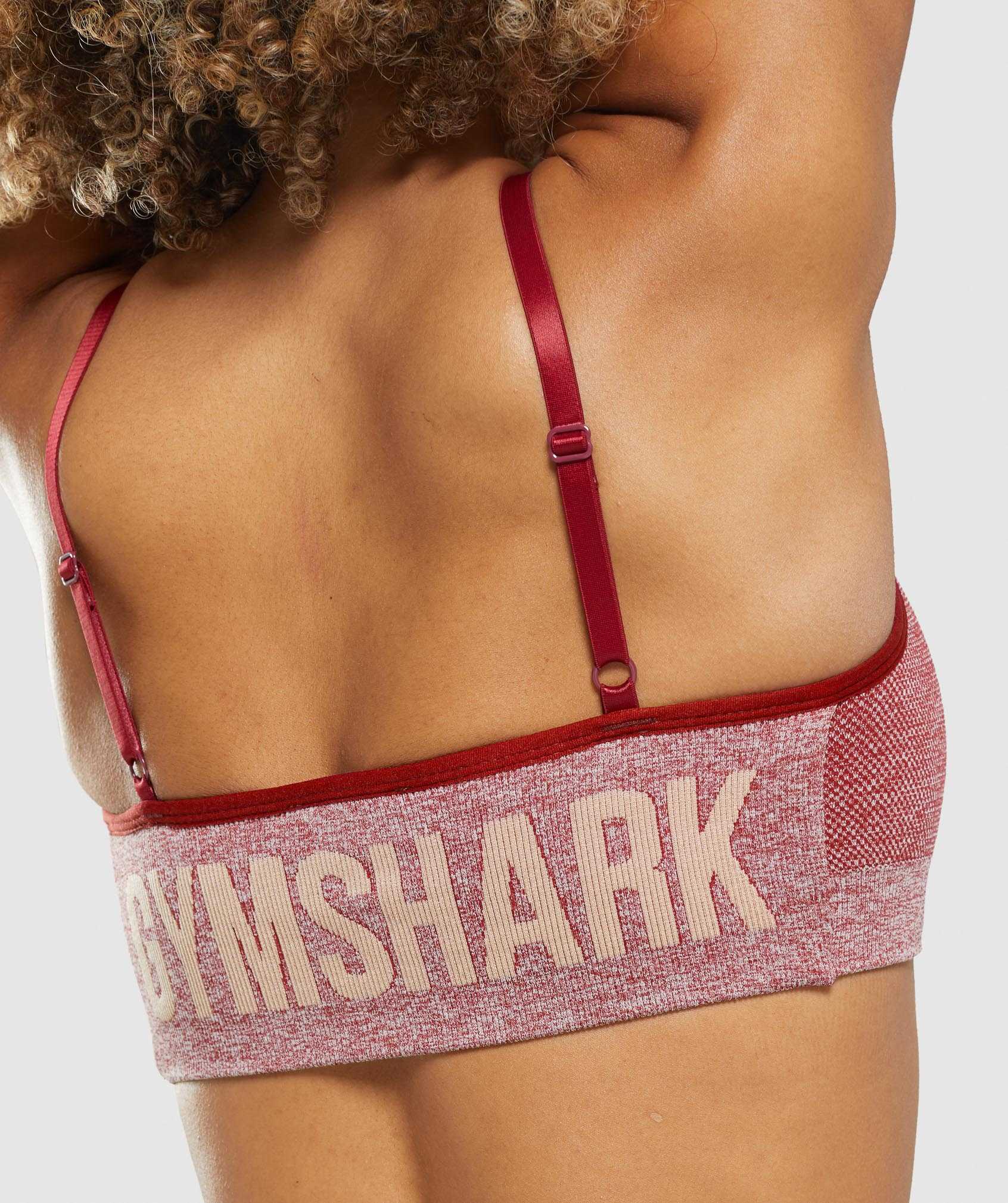 Burgundy Gymshark Flex Strappy Women's Sports Bra | YZDLAB097