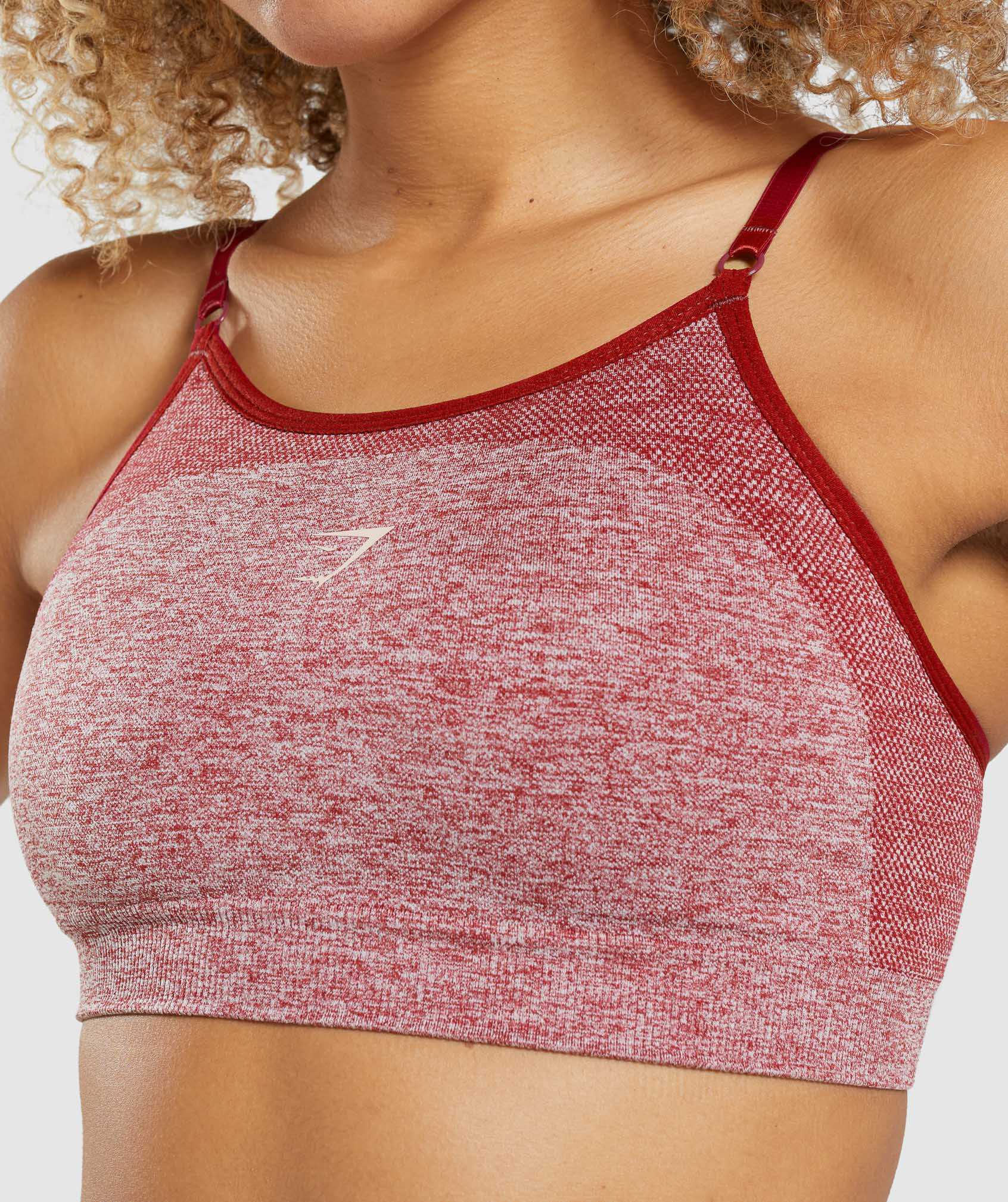 Burgundy Gymshark Flex Strappy Women's Sports Bra | YZDLAB097