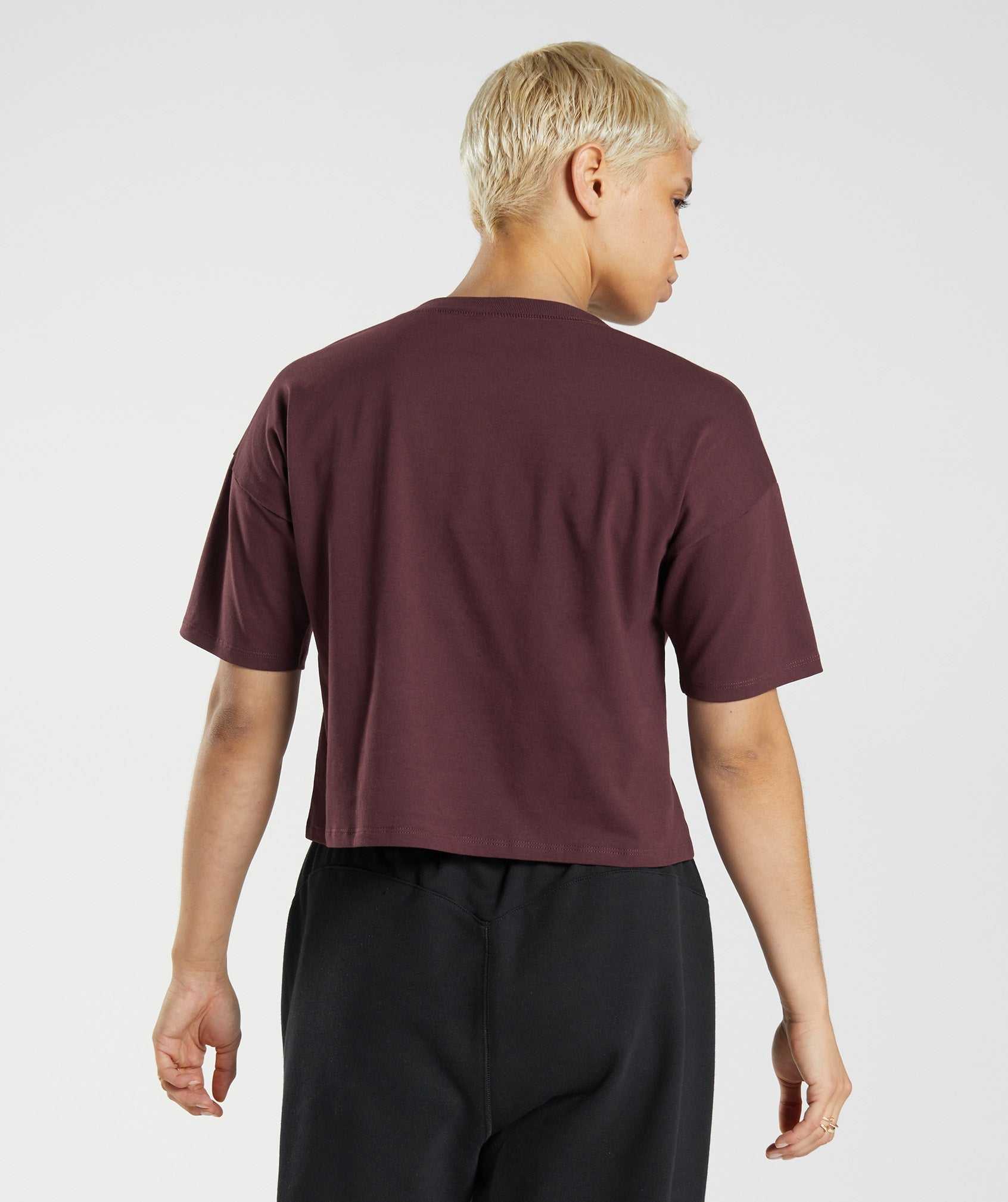 Burgundy Gymshark GS10 Year Midi Women's Tops | RIUQLJ312