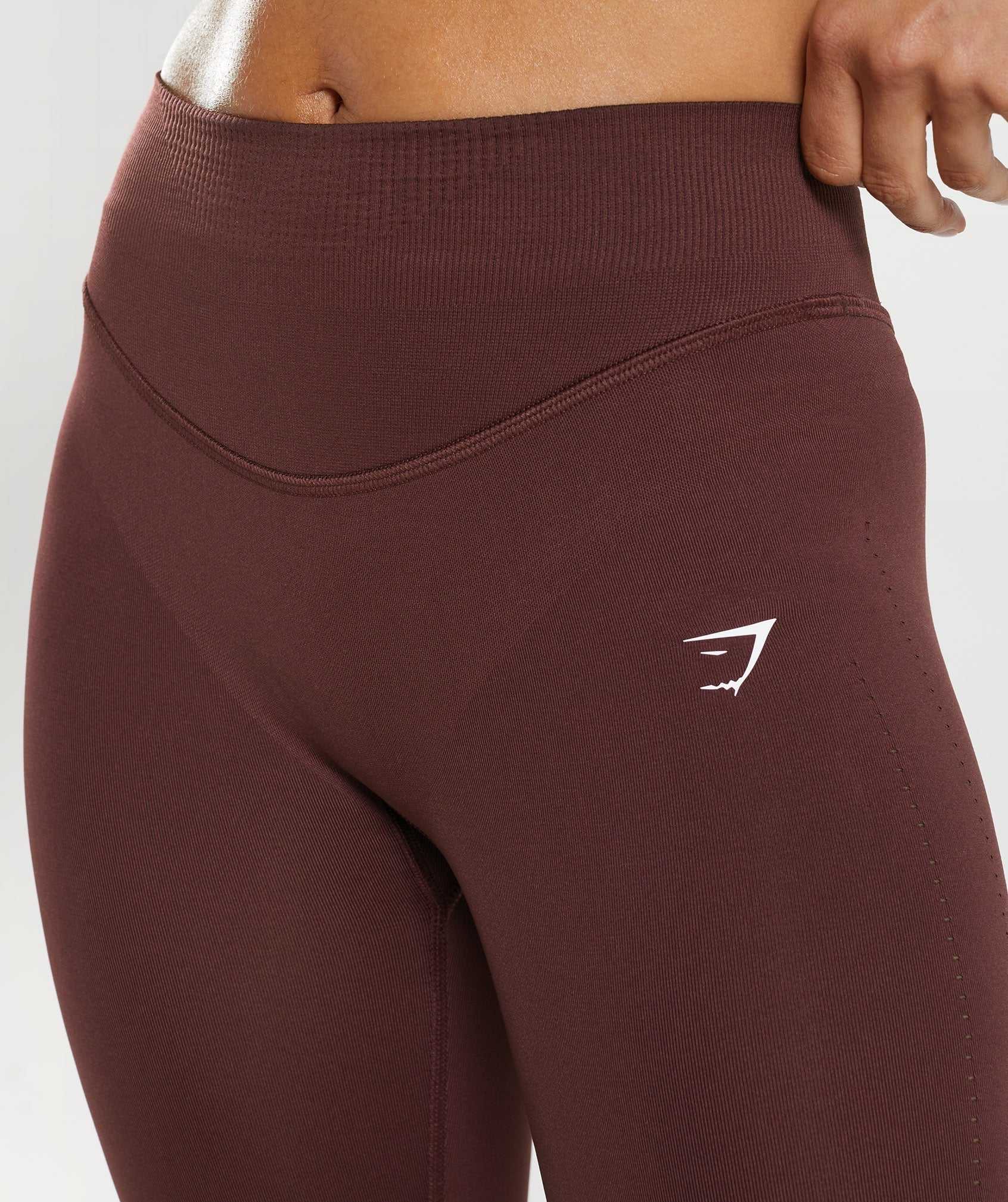 Burgundy Gymshark Sweat Seamless Sculpt Women's Leggings | NDXFRC204