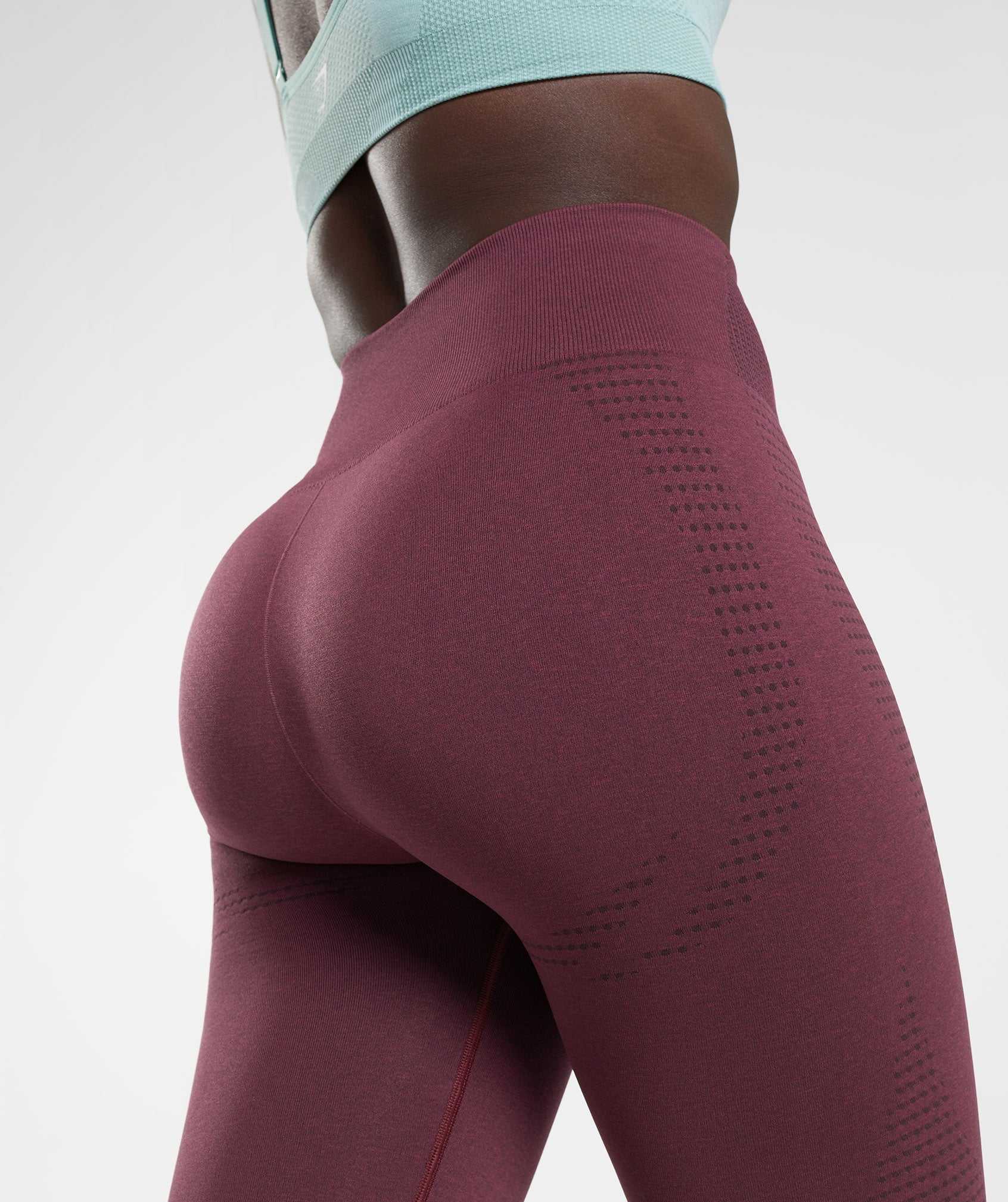 Burgundy Gymshark Vital Seamless 2.0 Women's Leggings | ESXJRZ765