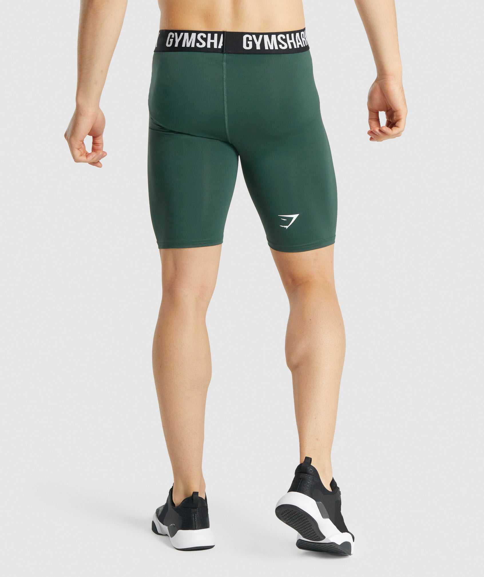 Dark Green Gymshark Element Baselayer - Dark Green Men's Shorts | OKVHDW425