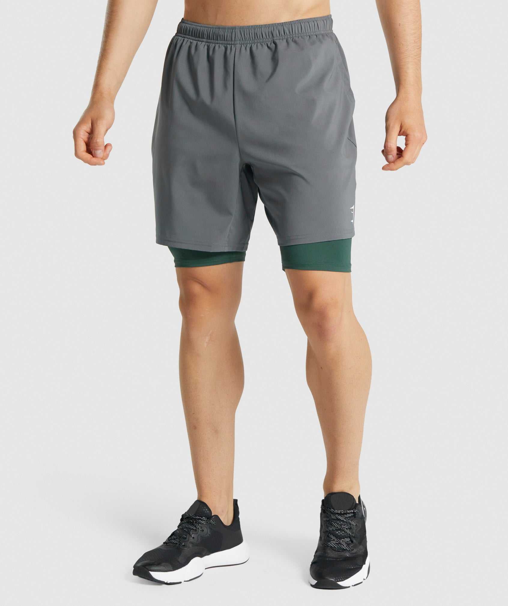 Dark Green Gymshark Element Baselayer - Dark Green Men's Shorts | RVIXKP479