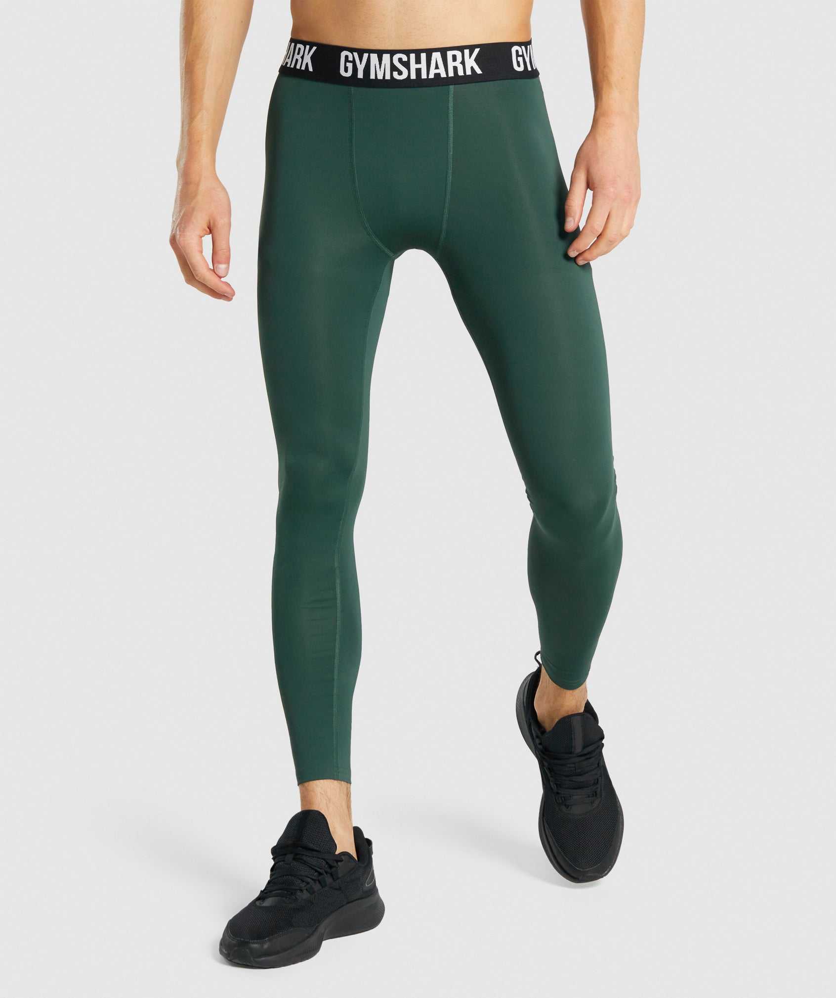 Dark Green Gymshark Element Baselayer Men\'s Shorts | BKCAEV085