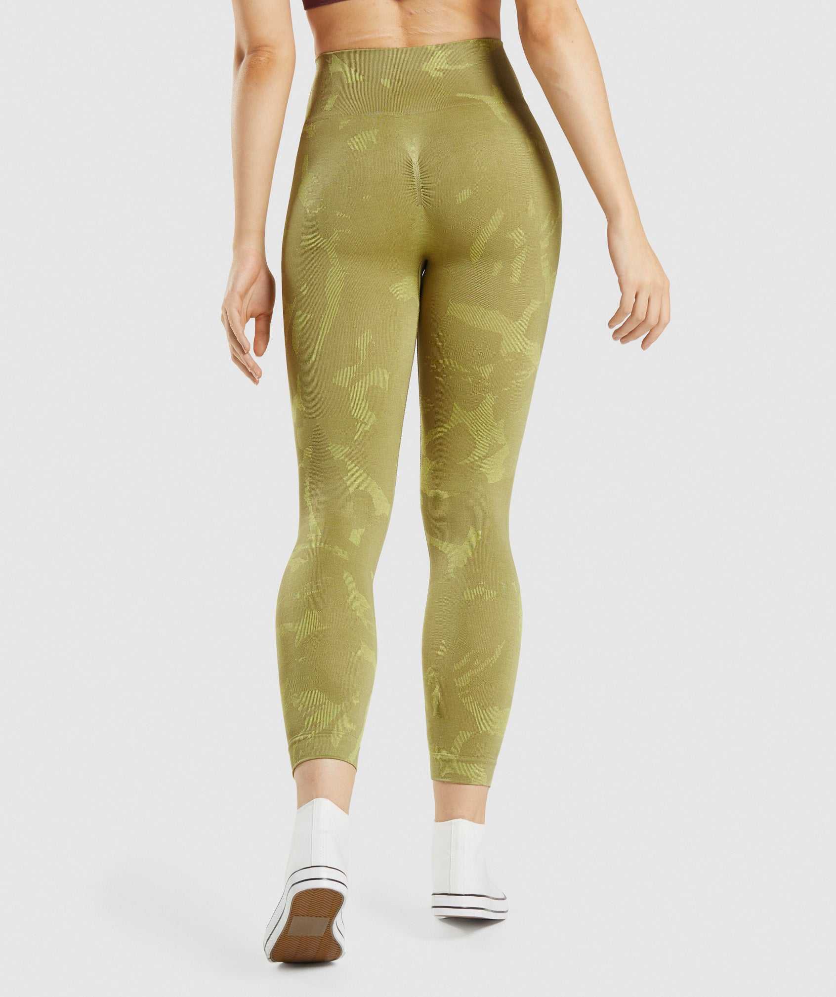 Green Gymshark Adapt Camo Seamless Women's Leggings | ITHRLQ730