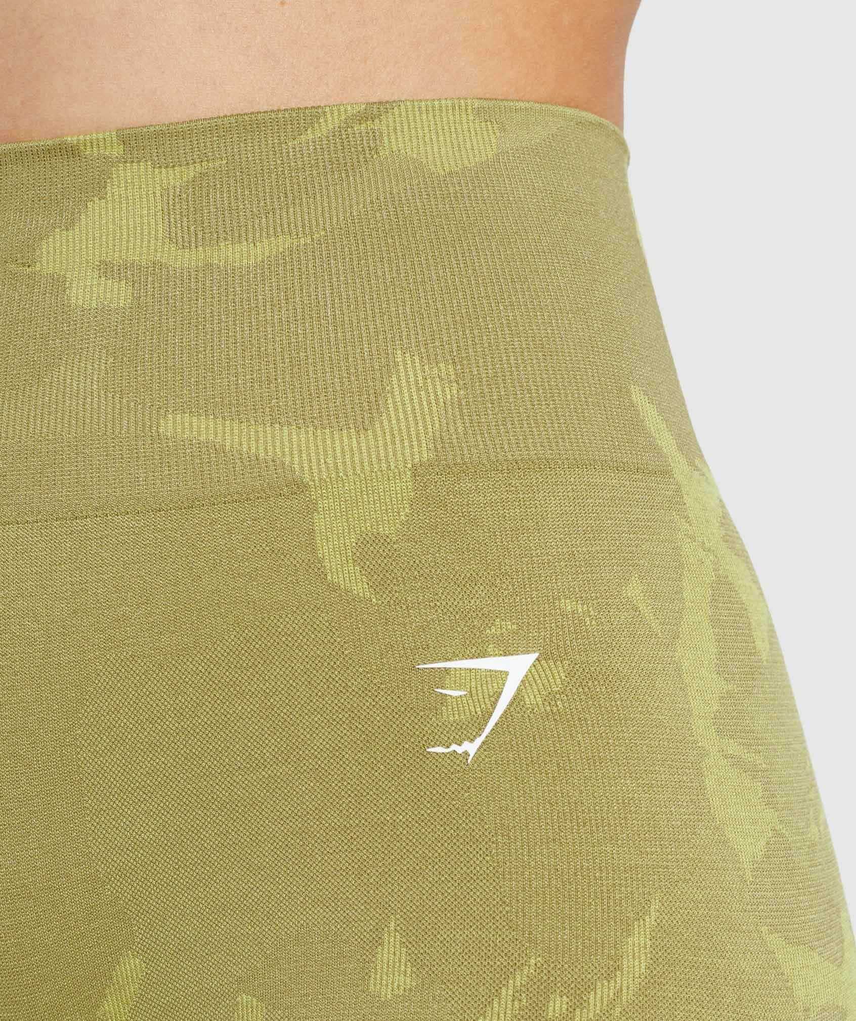 Green Gymshark Adapt Camo Seamless Women's Shorts | ZGDNXJ941