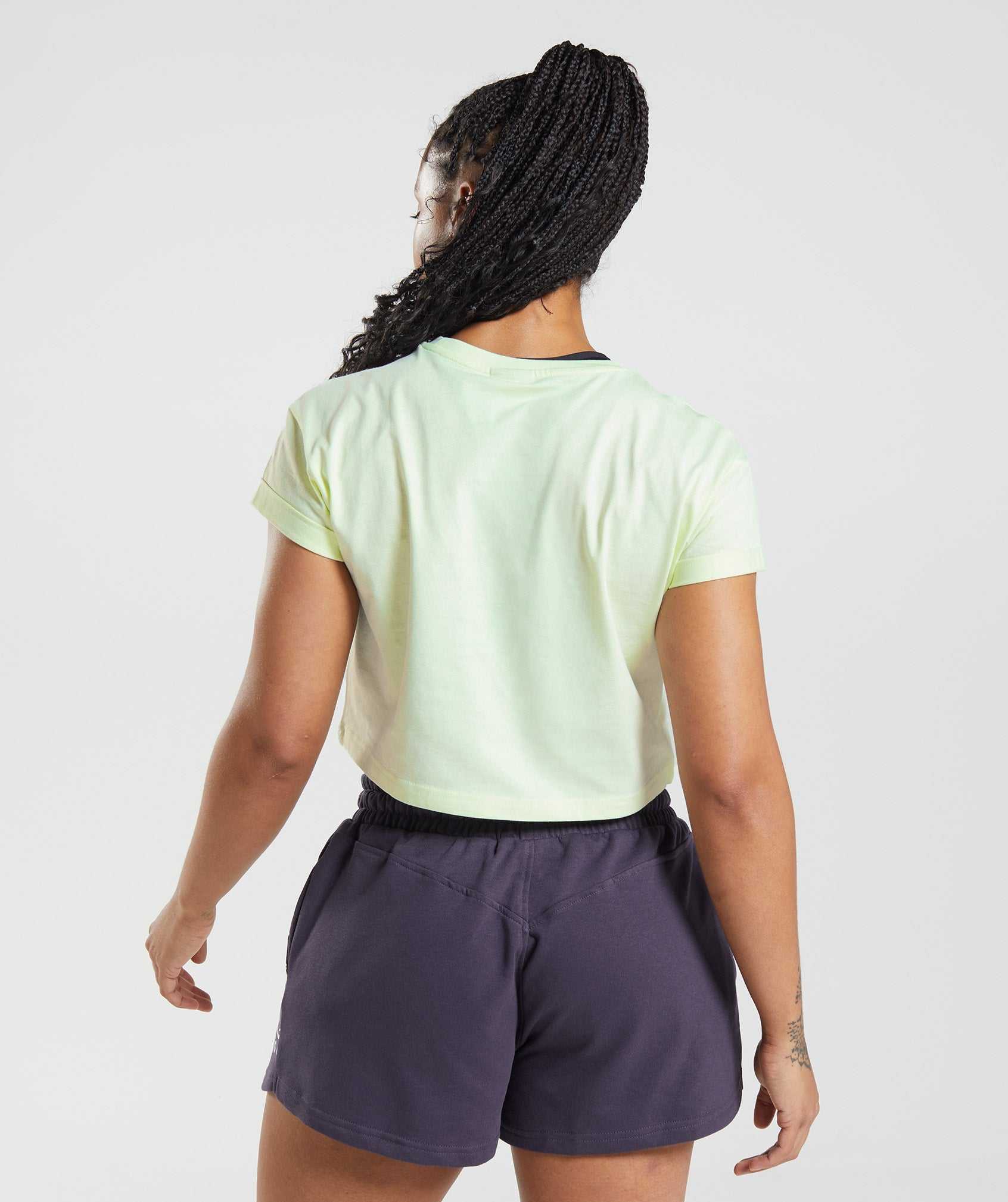 Green Gymshark Legacy Crop Women's Tops | VEIYST402