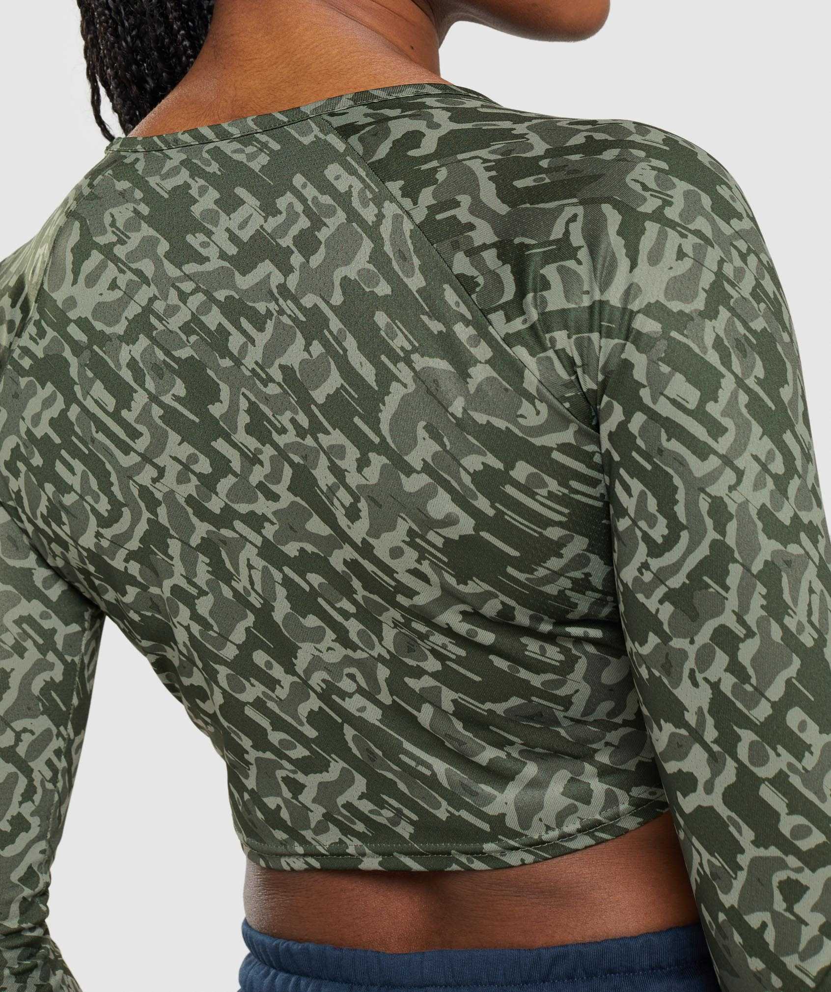 Green Gymshark Training Long Sleeve Crop Women's Tops | HUAZDS962